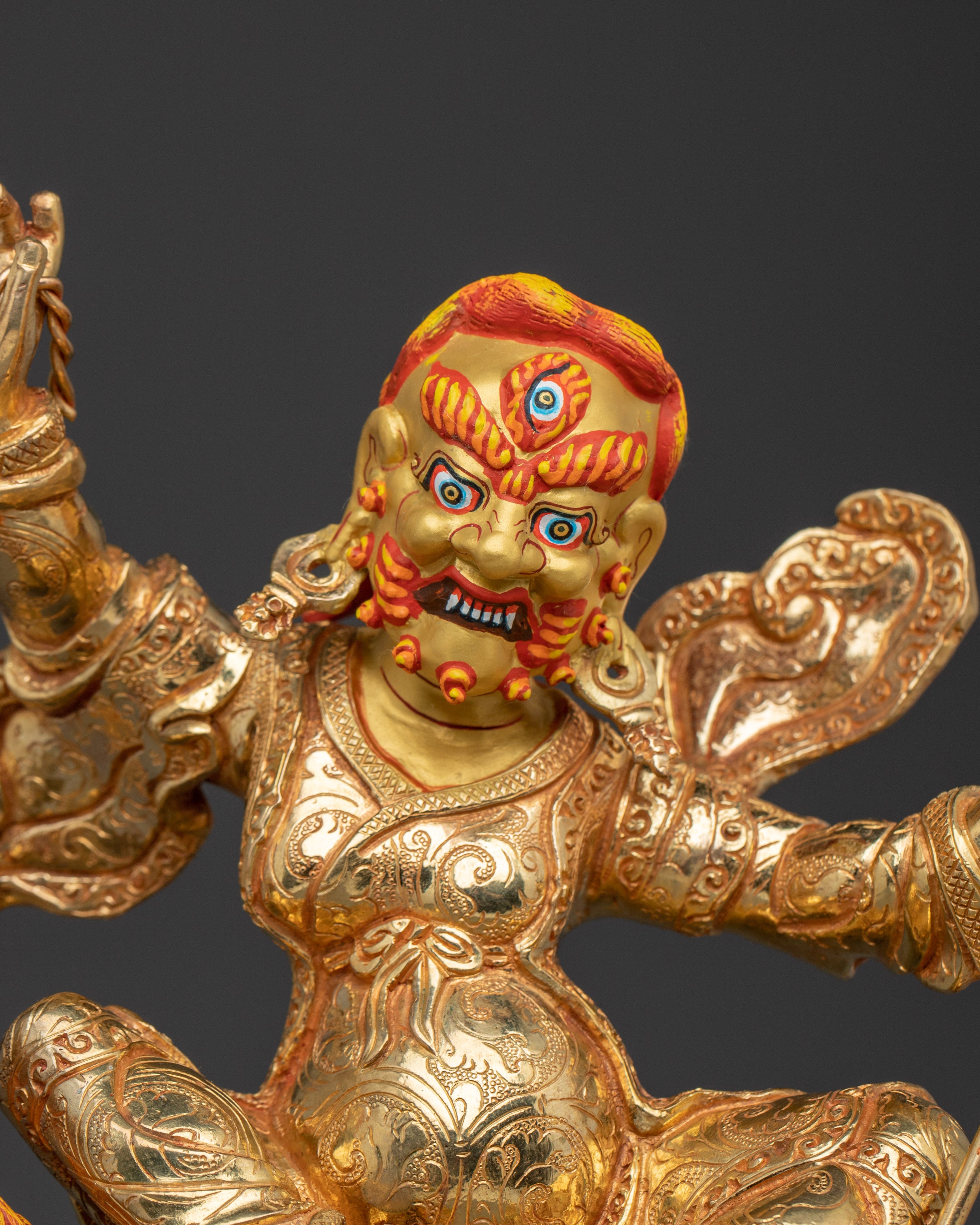 Tibetan Handmade Chimar Mahakala Statue | Tibetan Protector