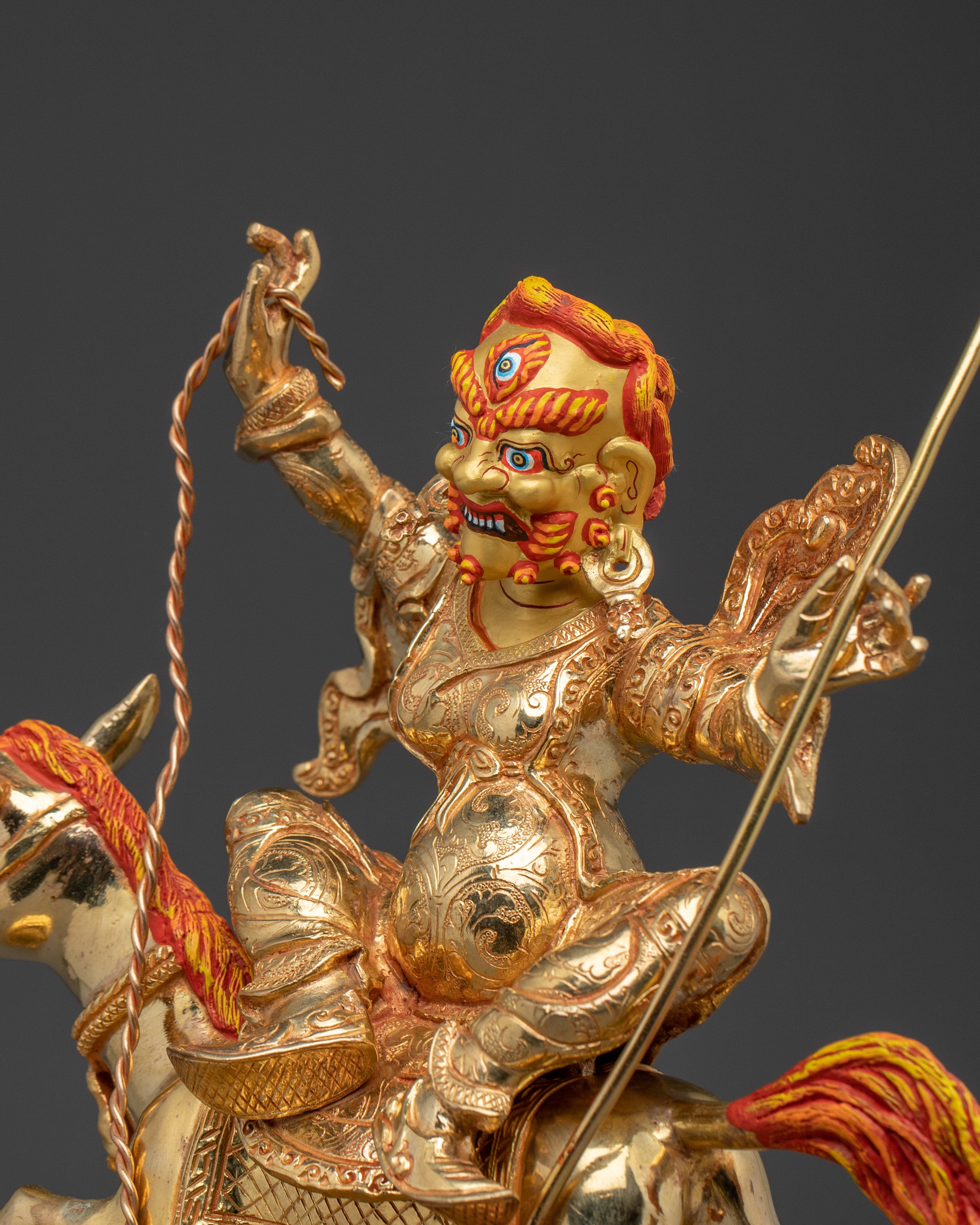 Tibetan Handmade Chimar Mahakala Statue | Tibetan Protector