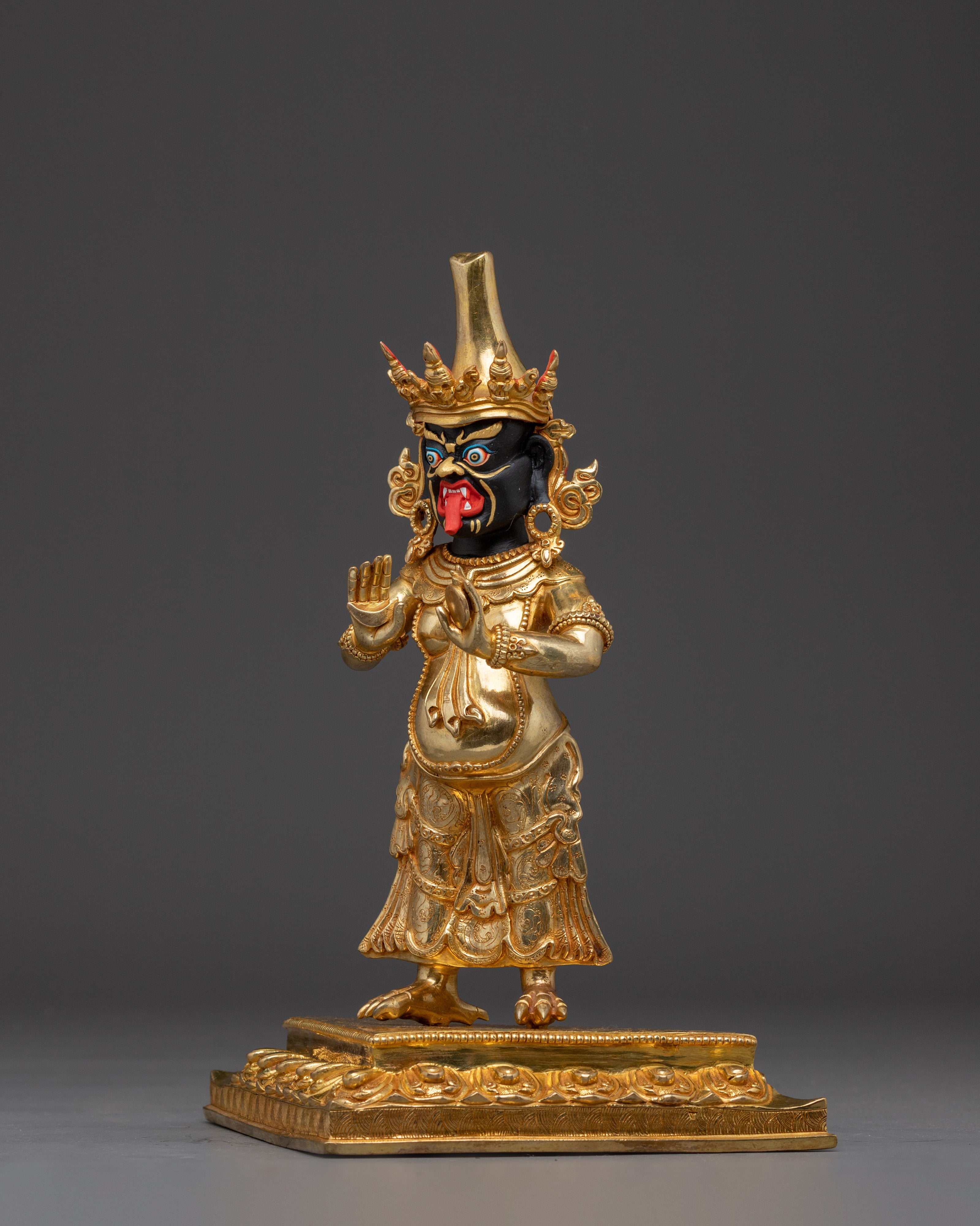Divine Guardian Zhajilamu Statue | Tibetan Wrathful Deity