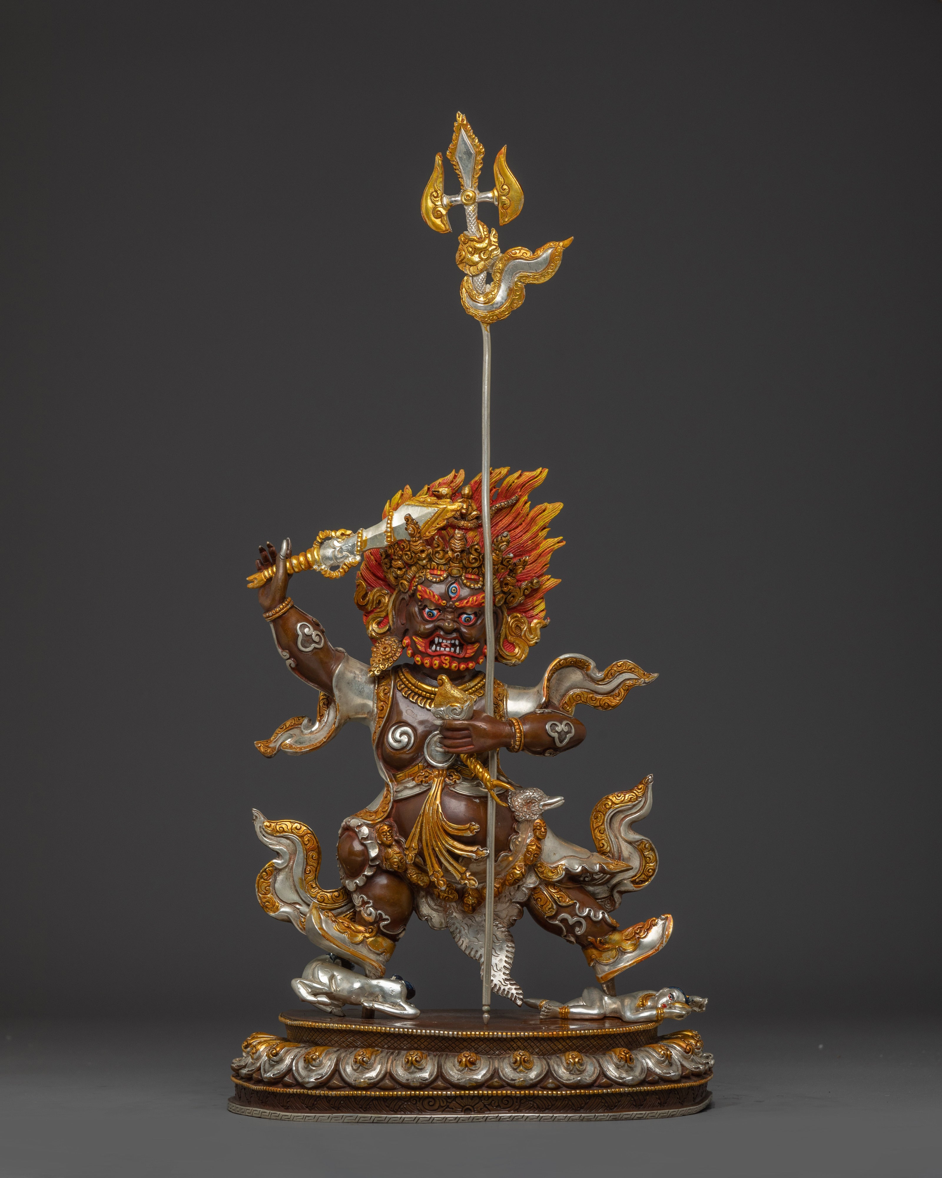 Dharma Guardian Mahakala Bernagchen Statue | Wrathful Protector