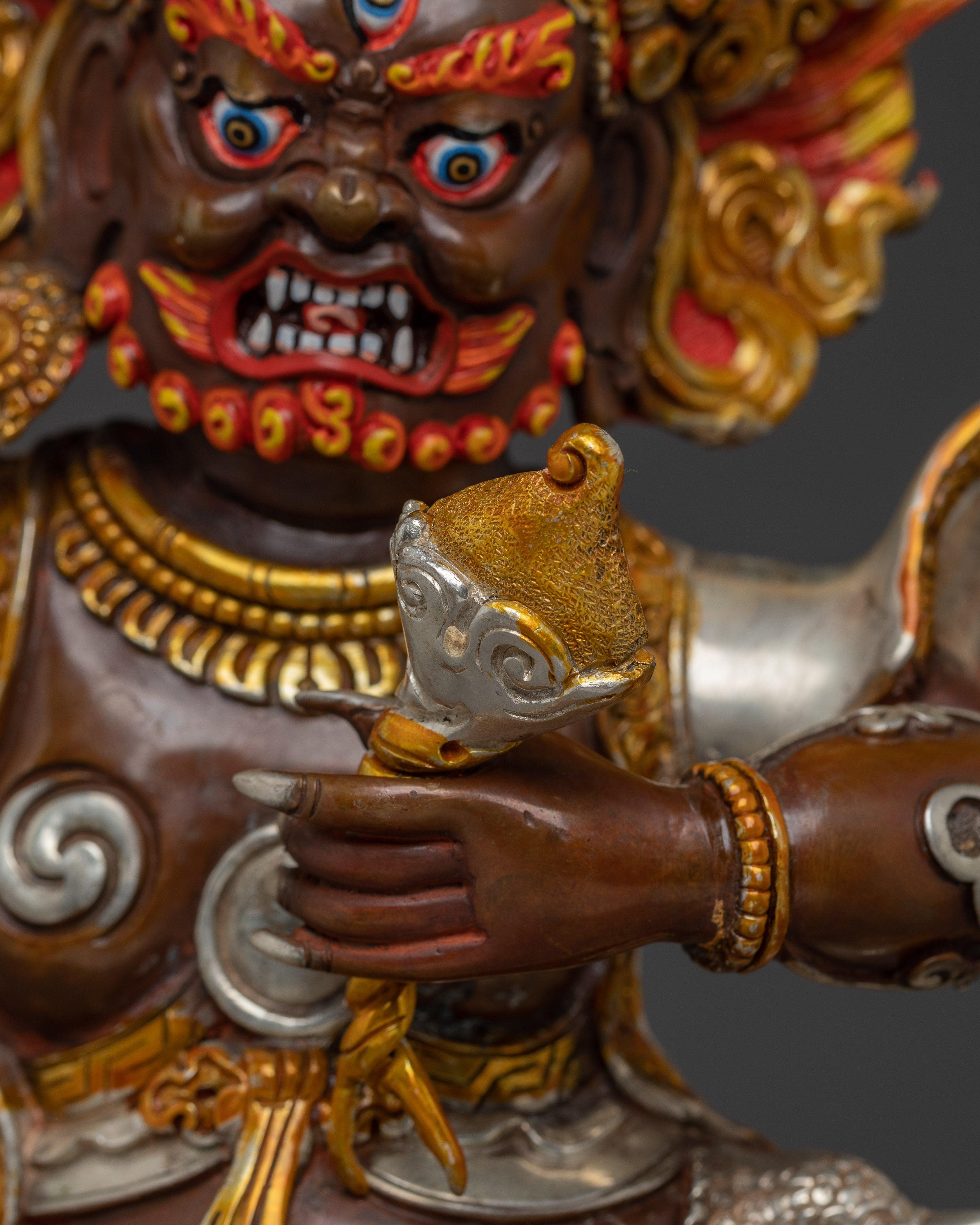 Dharma Guardian Mahakala Bernagchen Statue | Wrathful Protector