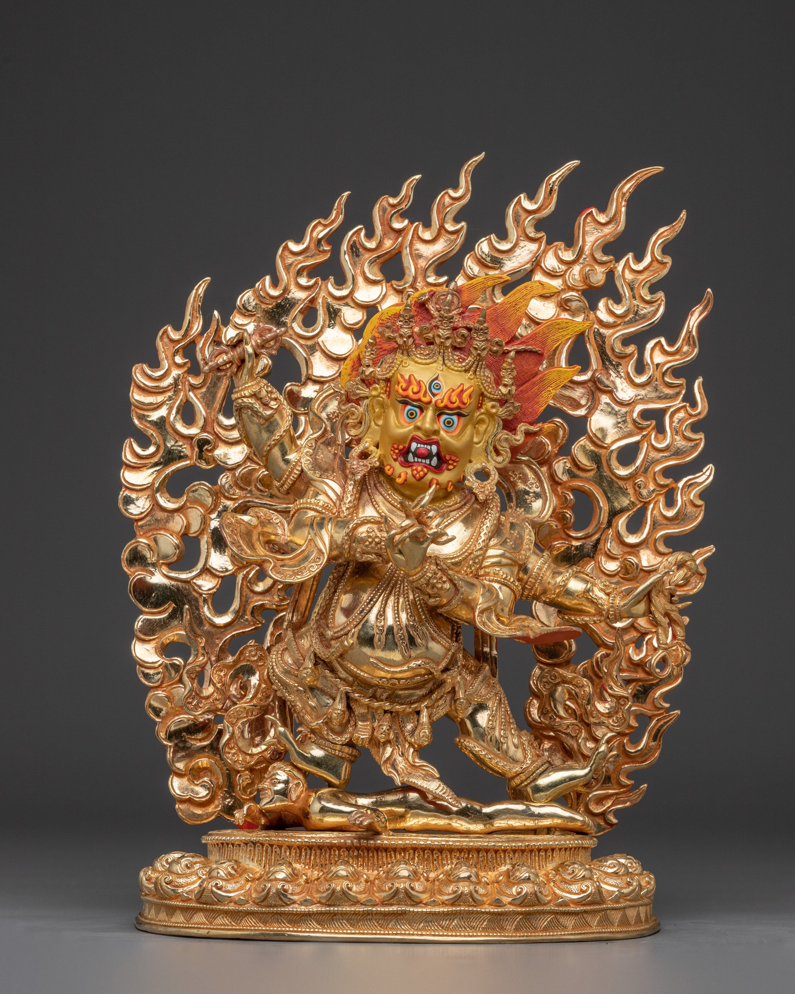 Buddhist Guardian Four Armed Vajrapani | Wrathful Protector Deity