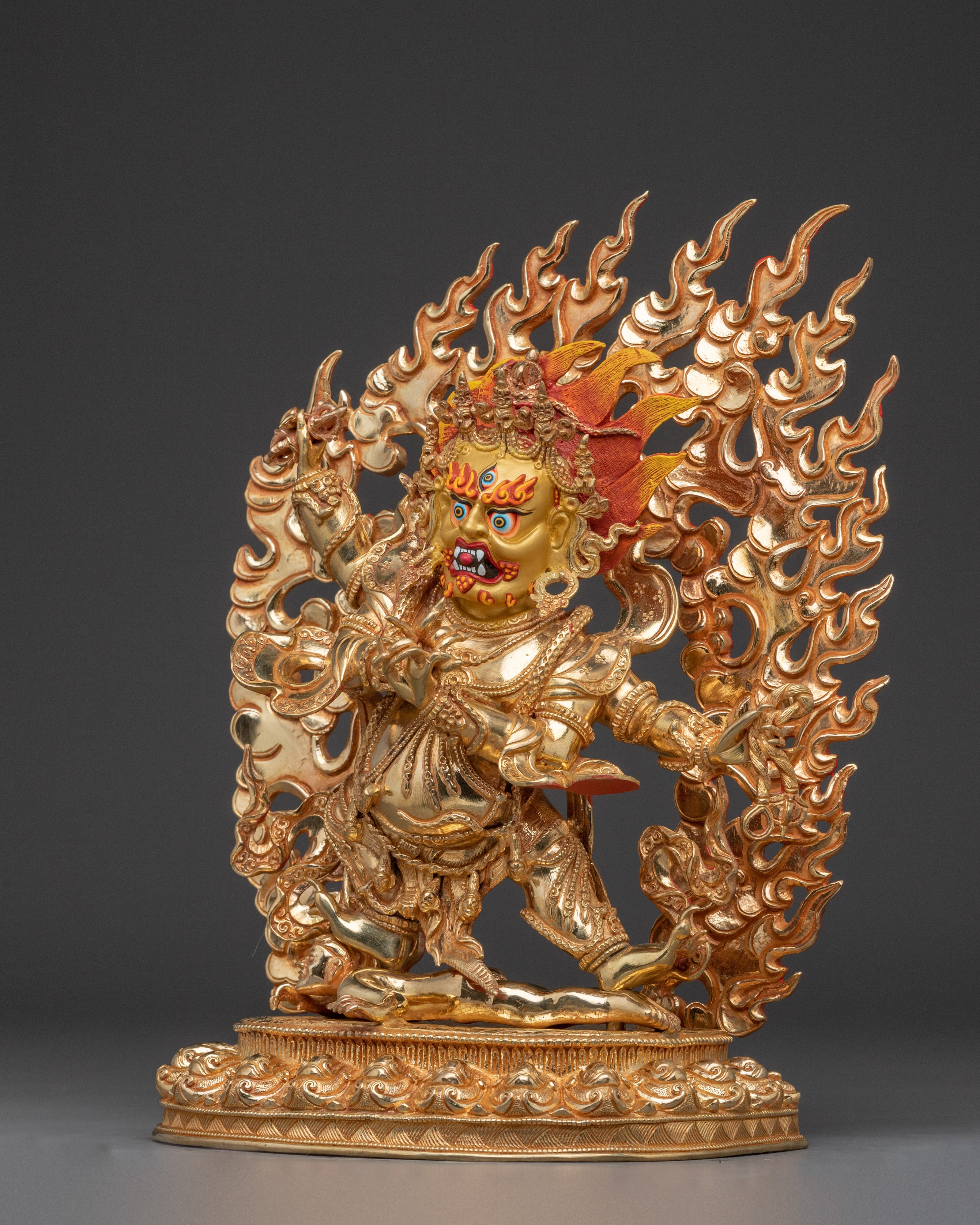 Buddhist Guardian Four Armed Vajrapani | Wrathful Protector Deity
