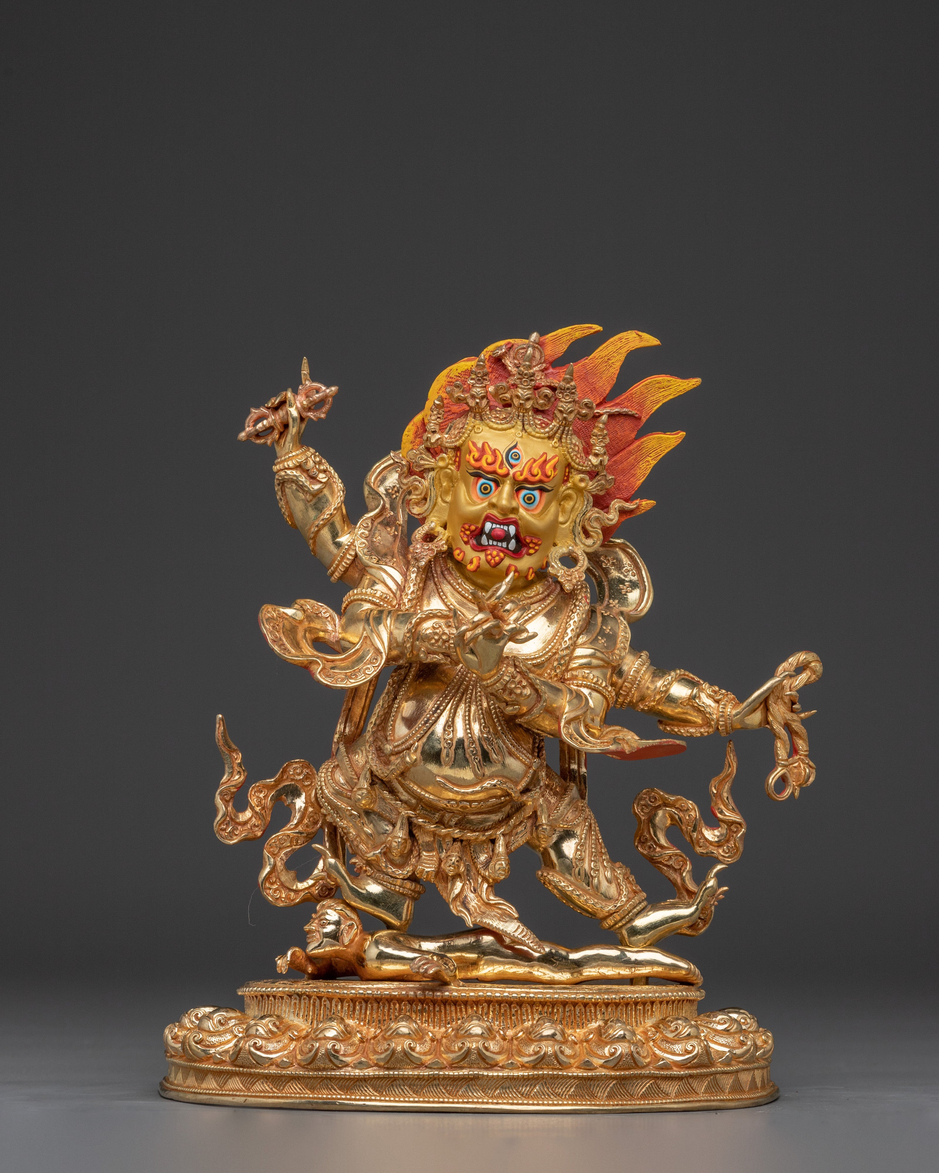 Buddhist Guardian Four Armed Vajrapani | Wrathful Protector Deity