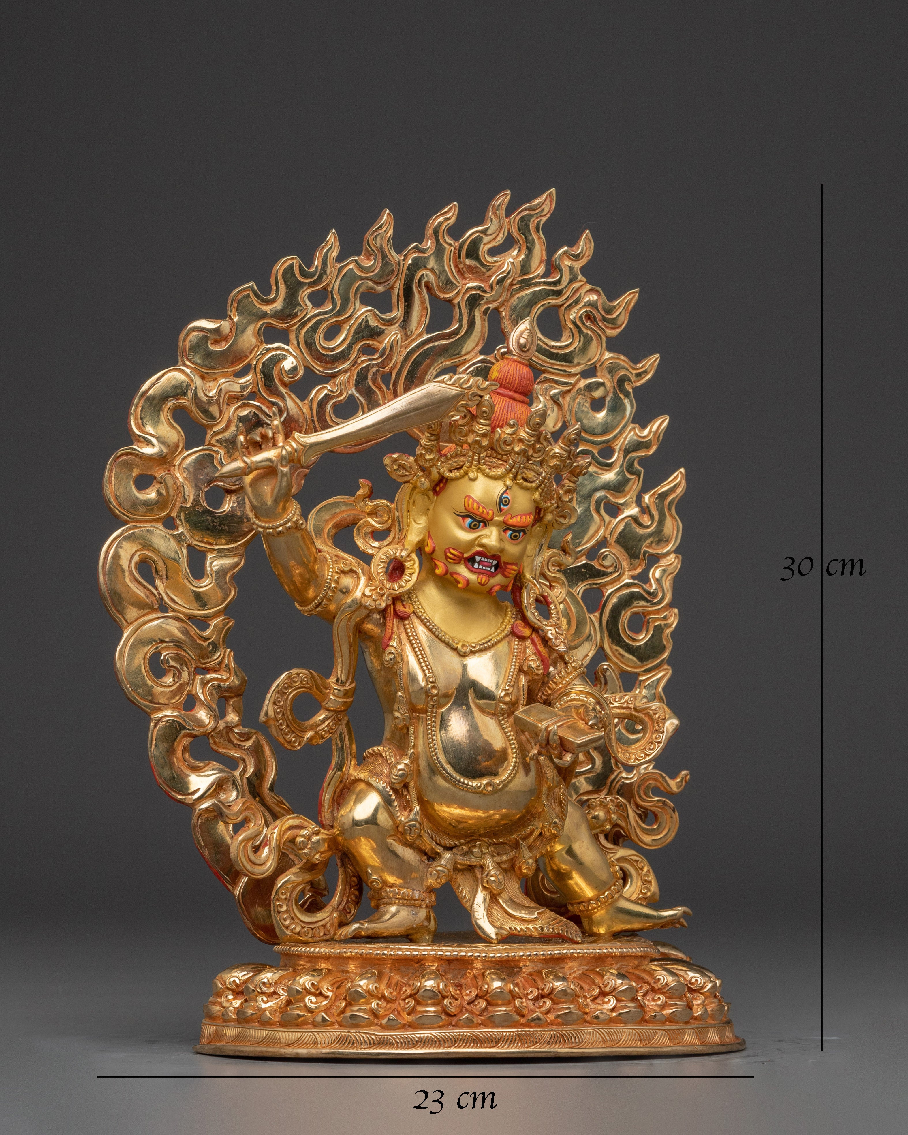 Nepalese Artwork of Black Manjushri | Tibetan Wisdom Deity