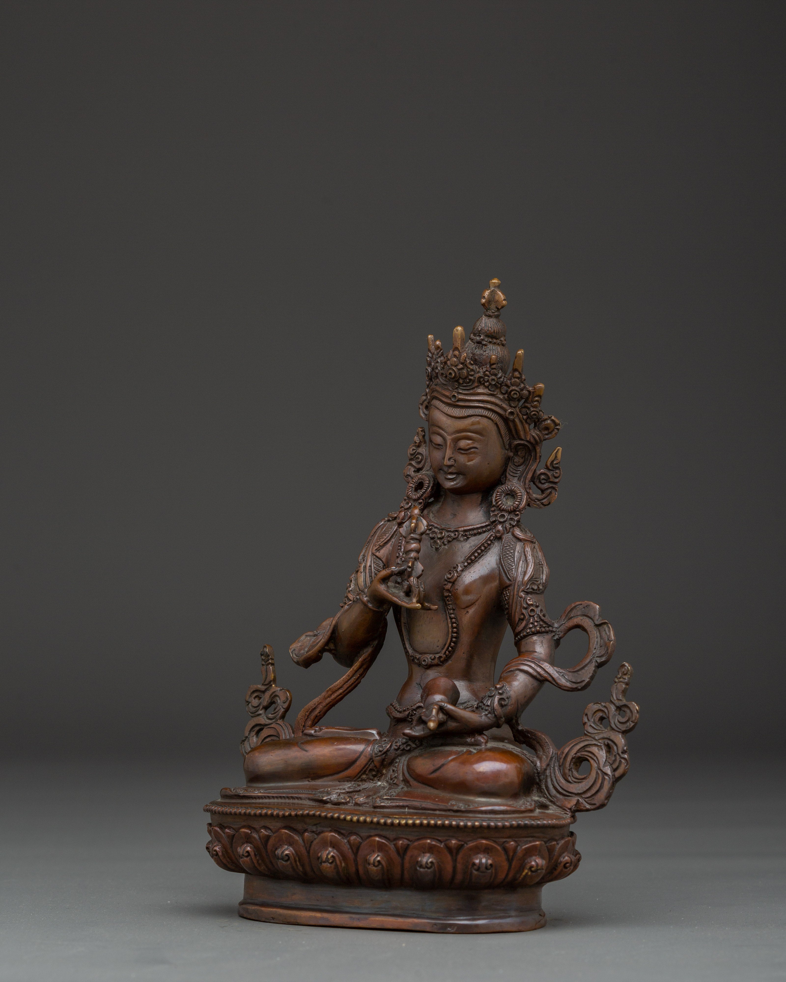 Handcrafted Oxidized copper Vajrasattva statue | Meditation & Inner Cleansing Practice