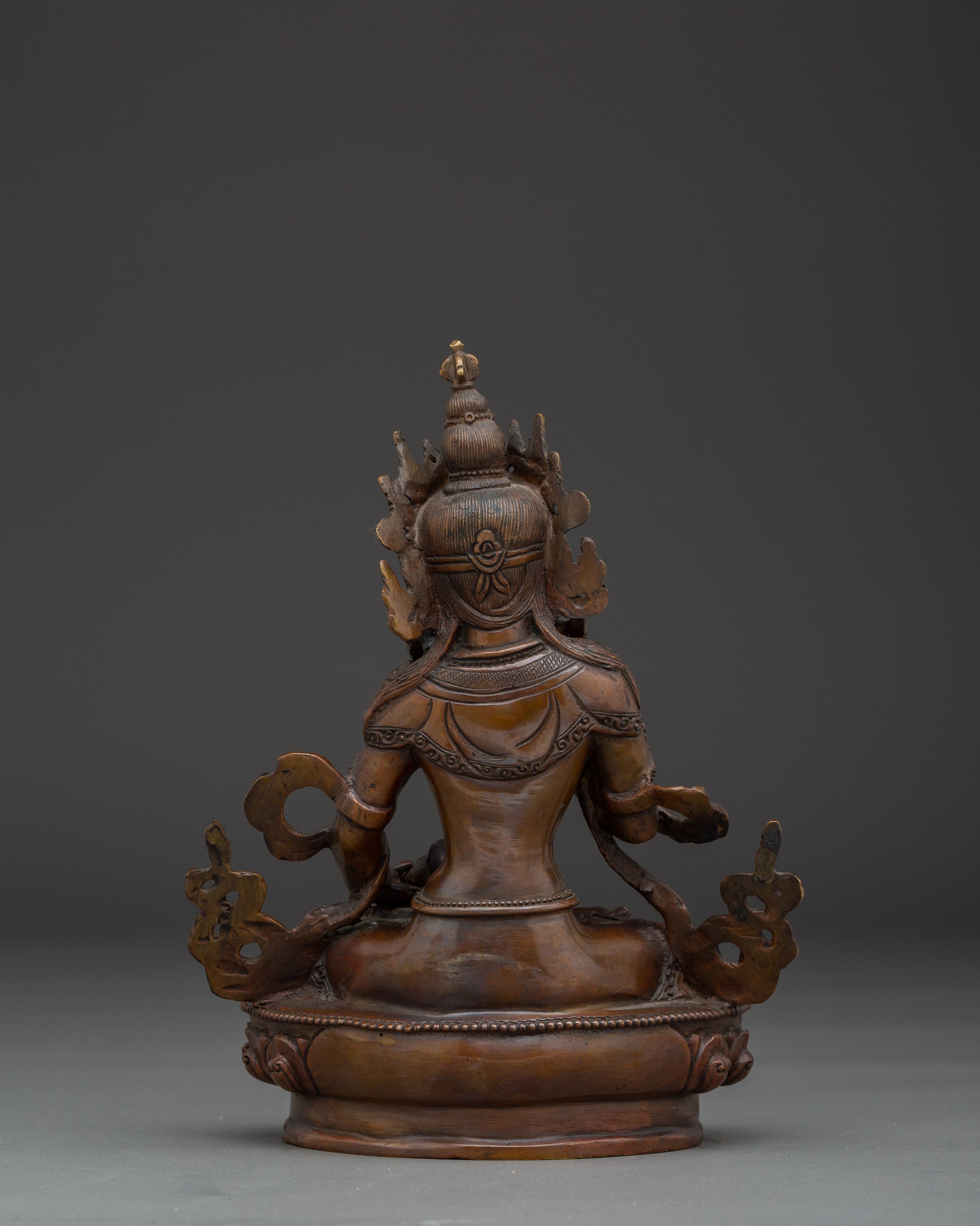 Handcrafted Oxidized copper Vajrasattva statue | Meditation & Inner Cleansing Practice