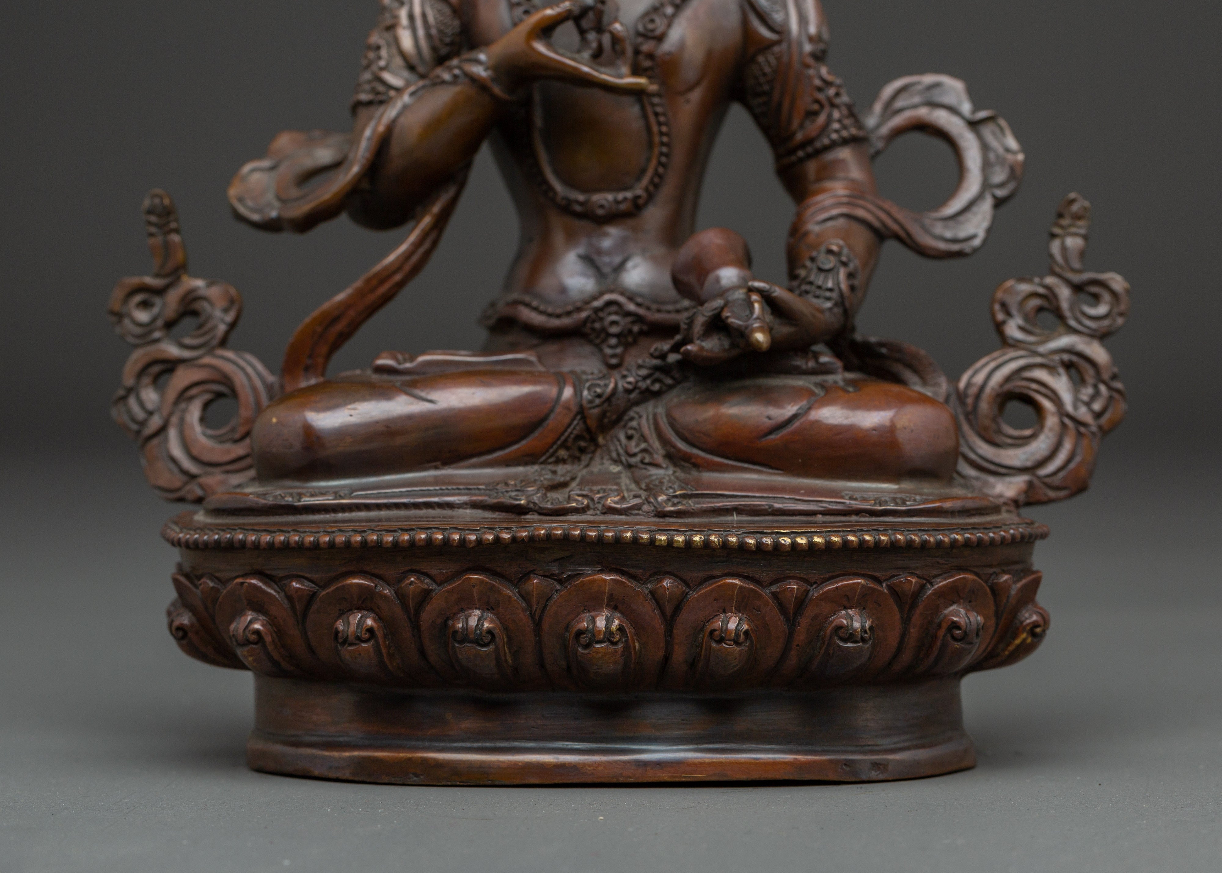 Handcrafted Oxidized copper Vajrasattva statue | Meditation & Inner Cleansing Practice