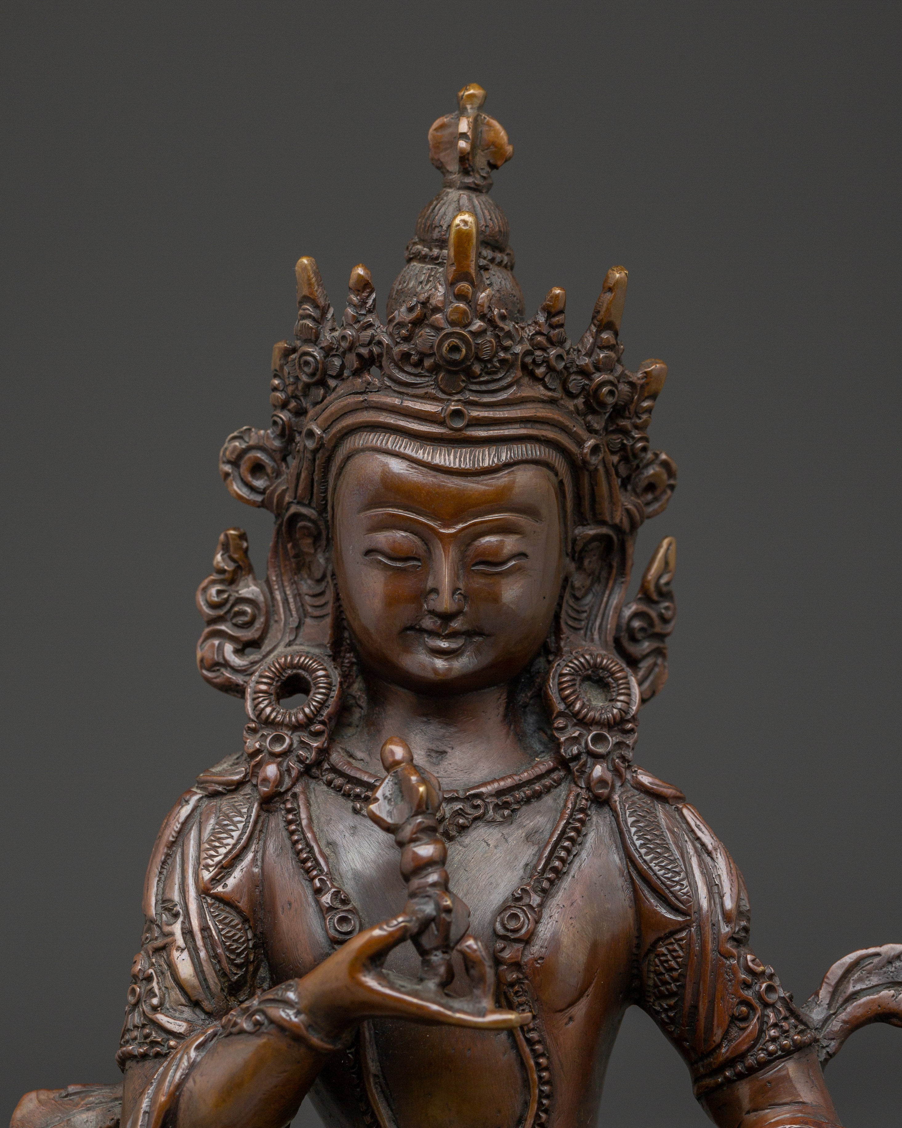 Handcrafted Oxidized copper Vajrasattva statue | Meditation & Inner Cleansing Practice