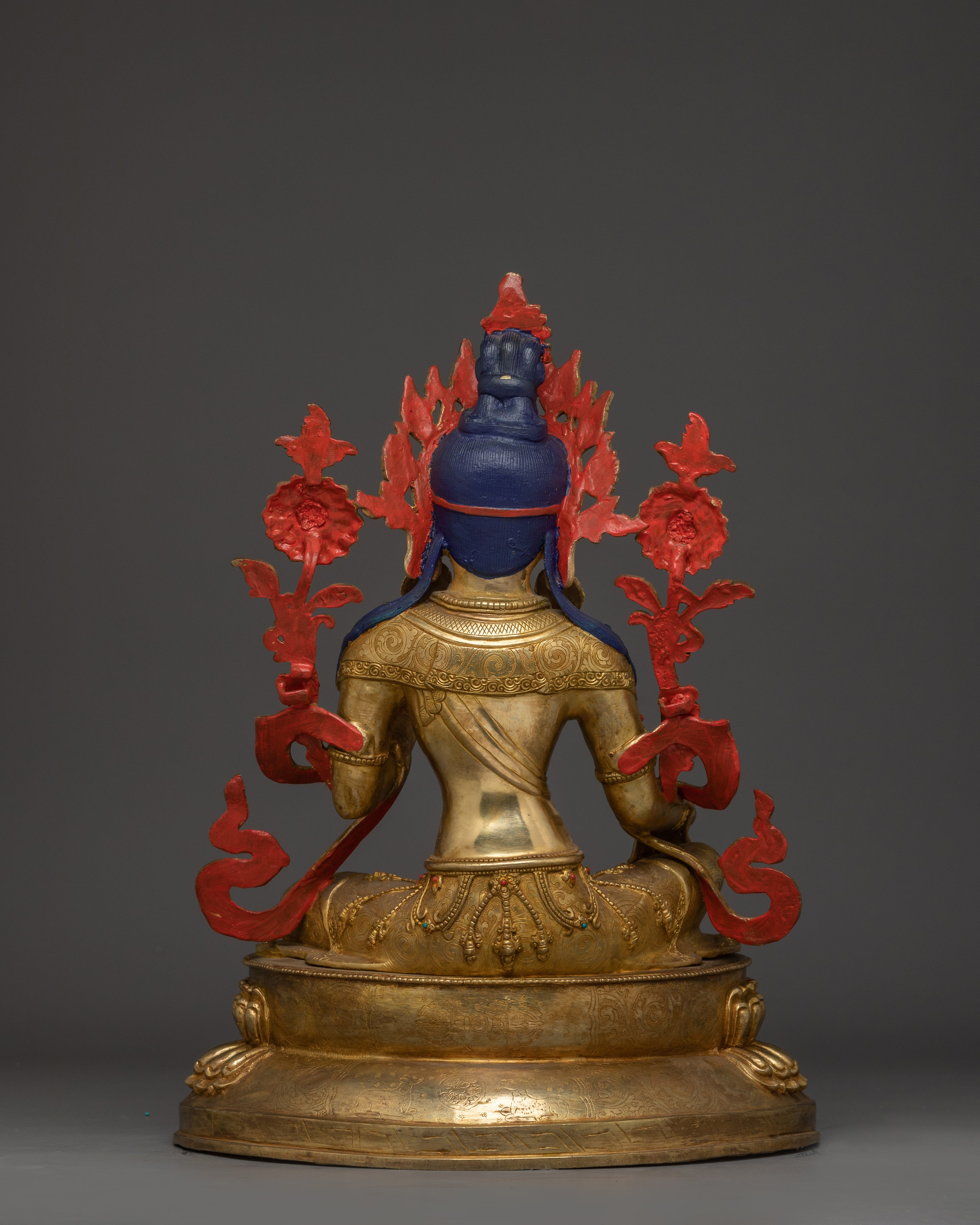 Handmade Green Tara Statue in 24K Gold | Feminine Energy and Protection