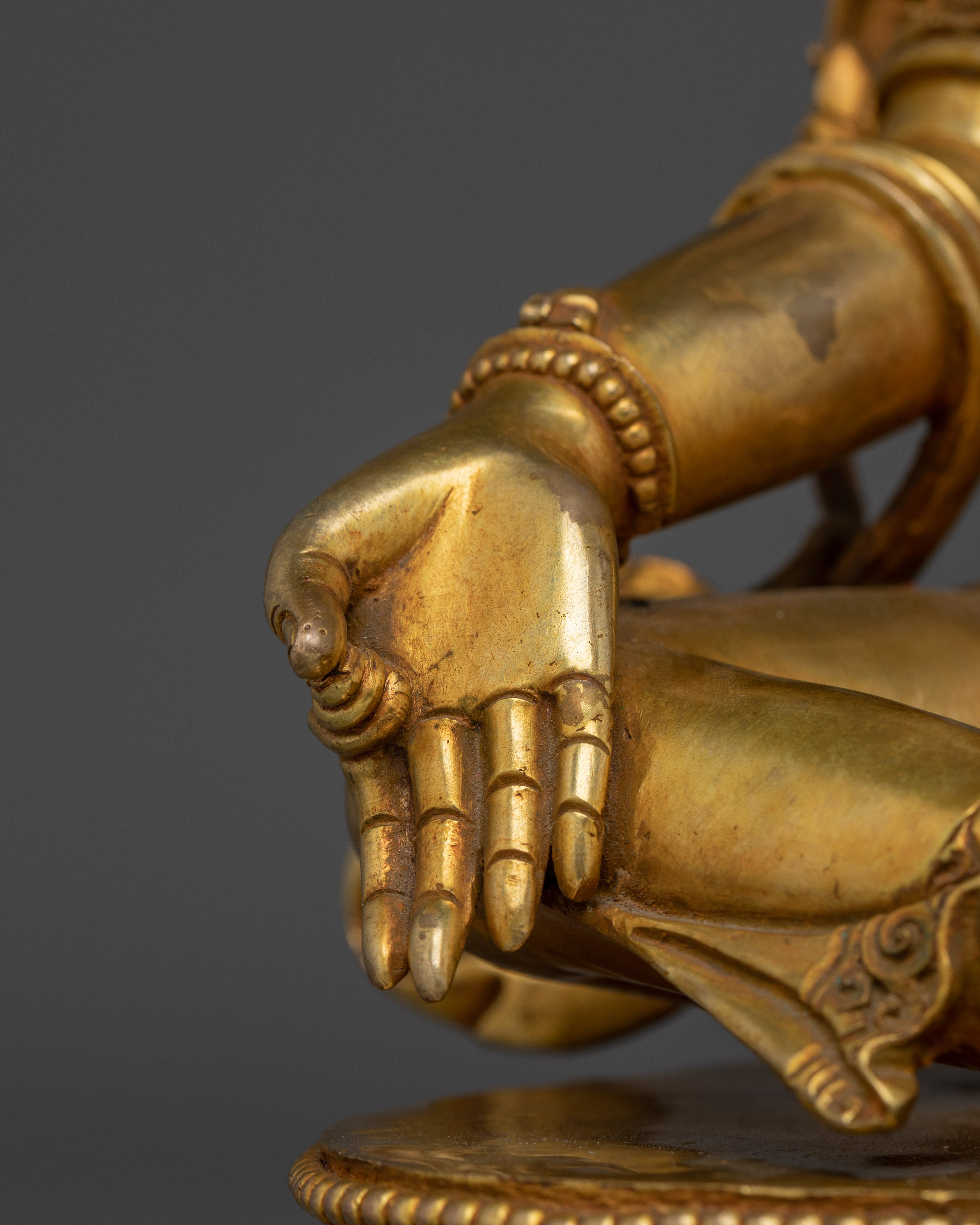 Enlightened Feminine Green Tara Statue | Tibetan Buddhist Deity