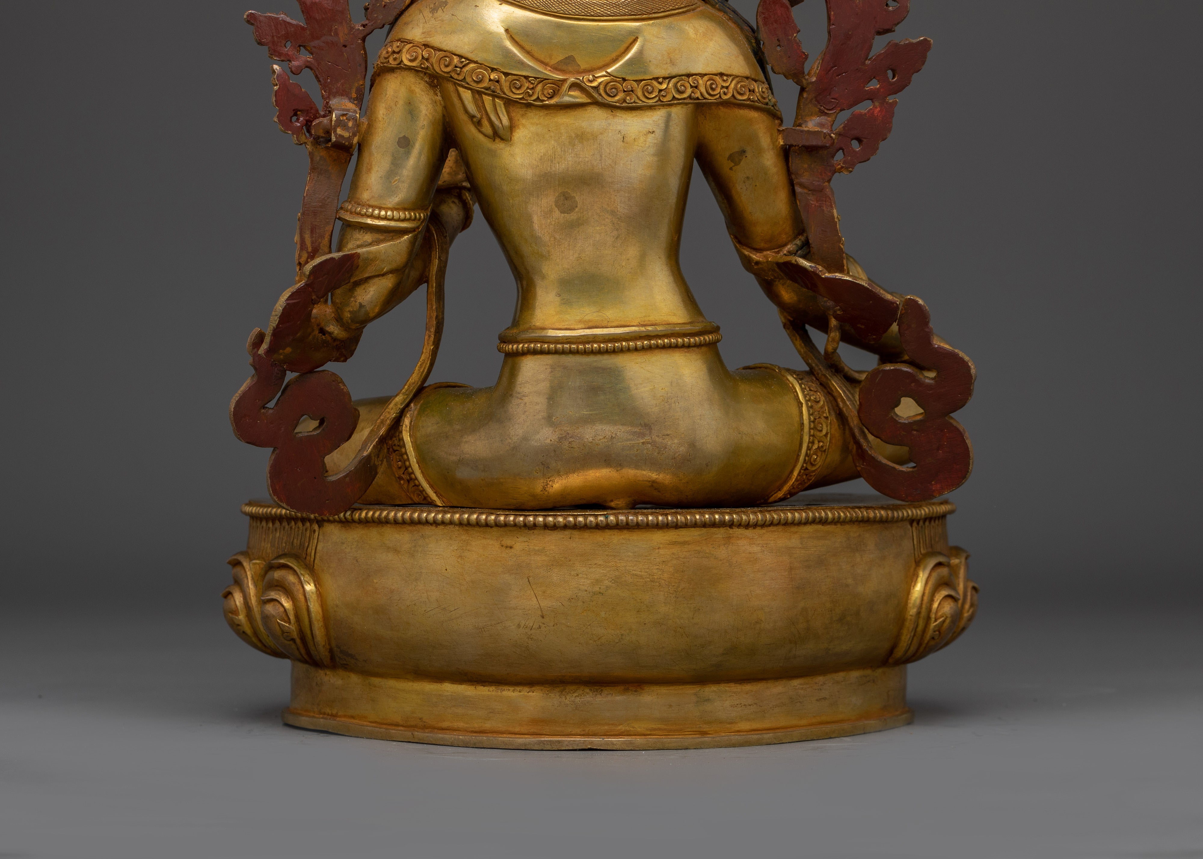 Enlightened Feminine Green Tara Statue | Tibetan Buddhist Deity