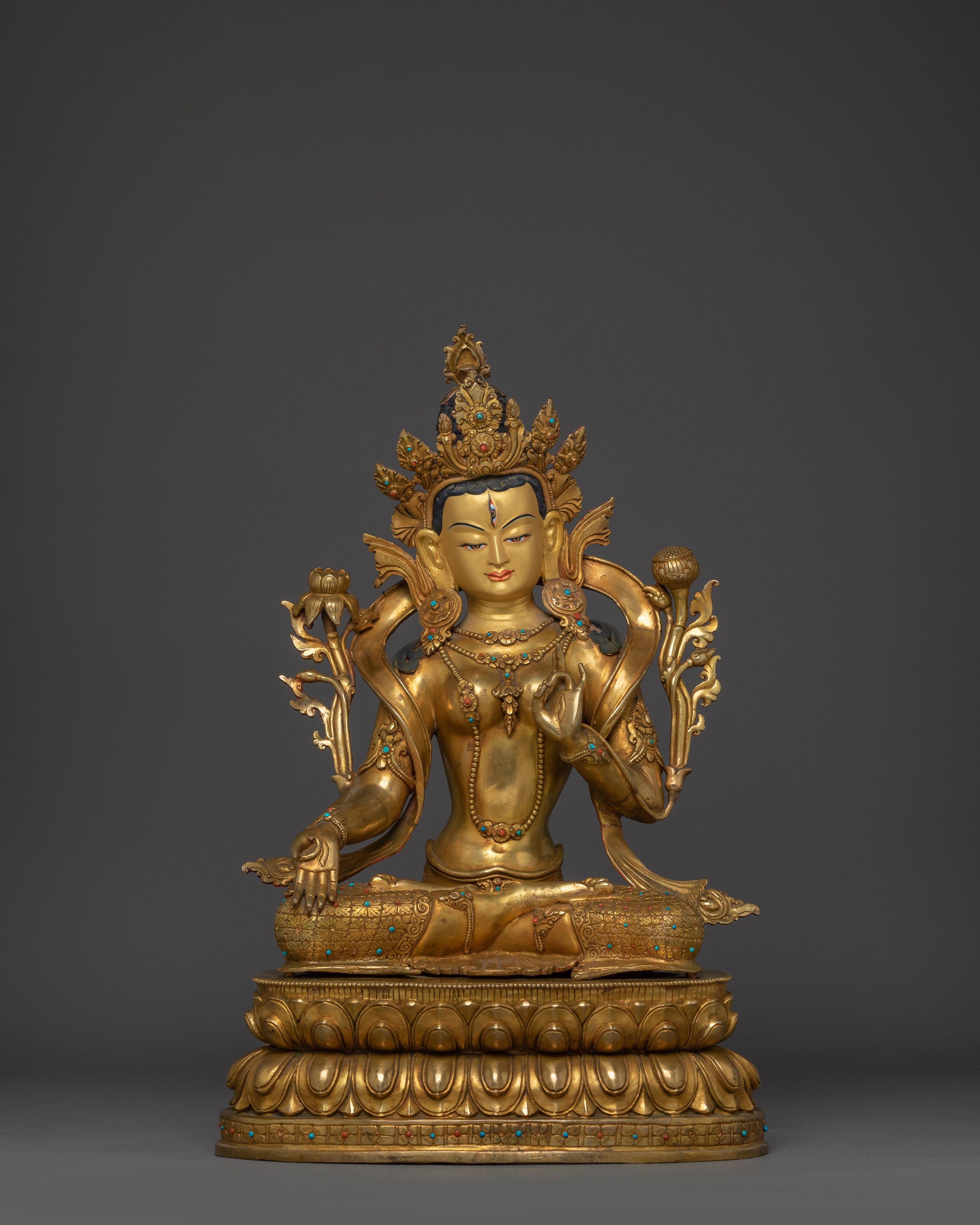White Tara Radiant Statue | Sita Tara - Tibetan Healing Deity