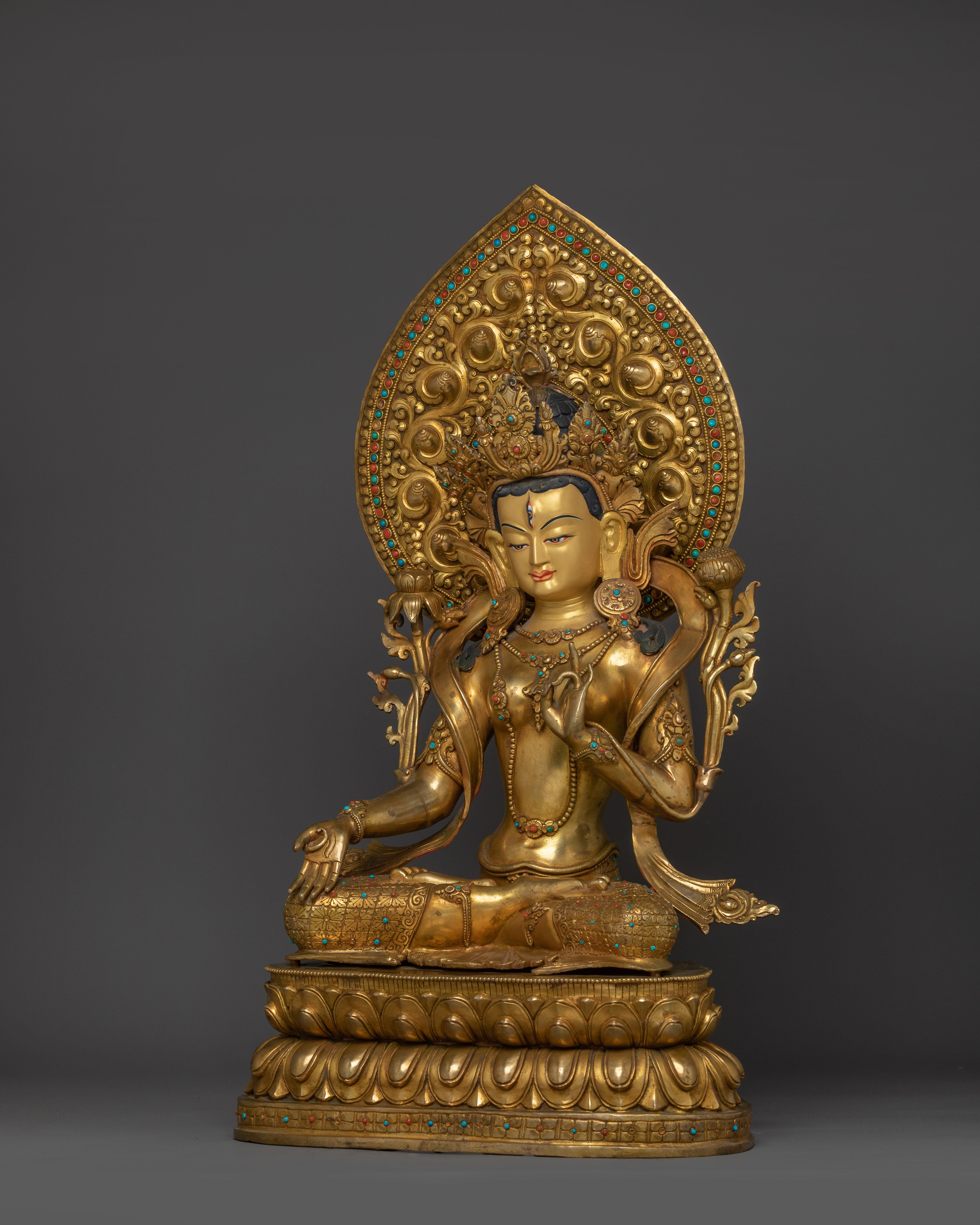 White Tara Radiant Statue | Sita Tara - Tibetan Healing Deity
