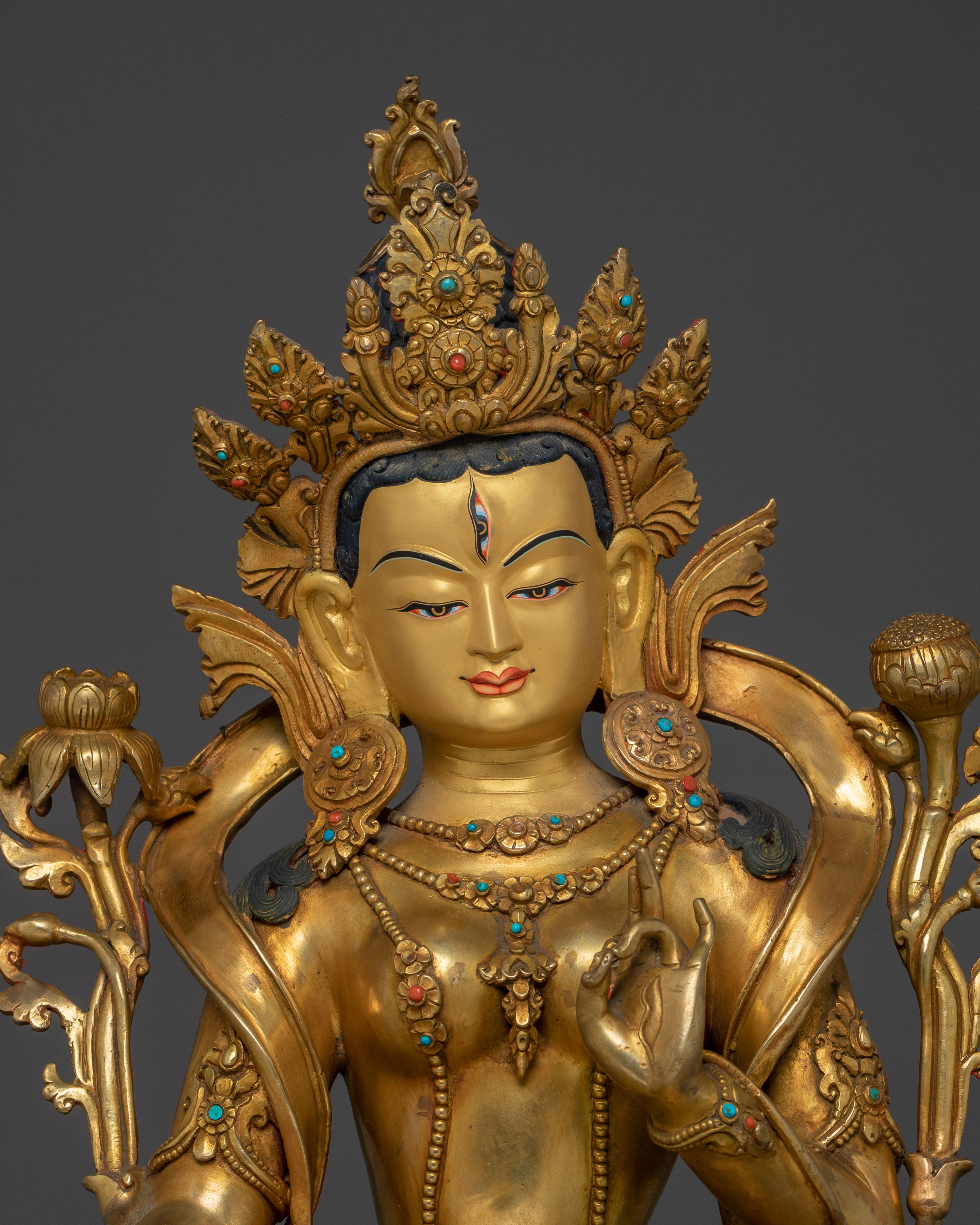 White Tara Radiant Statue | Sita Tara - Tibetan Healing Deity