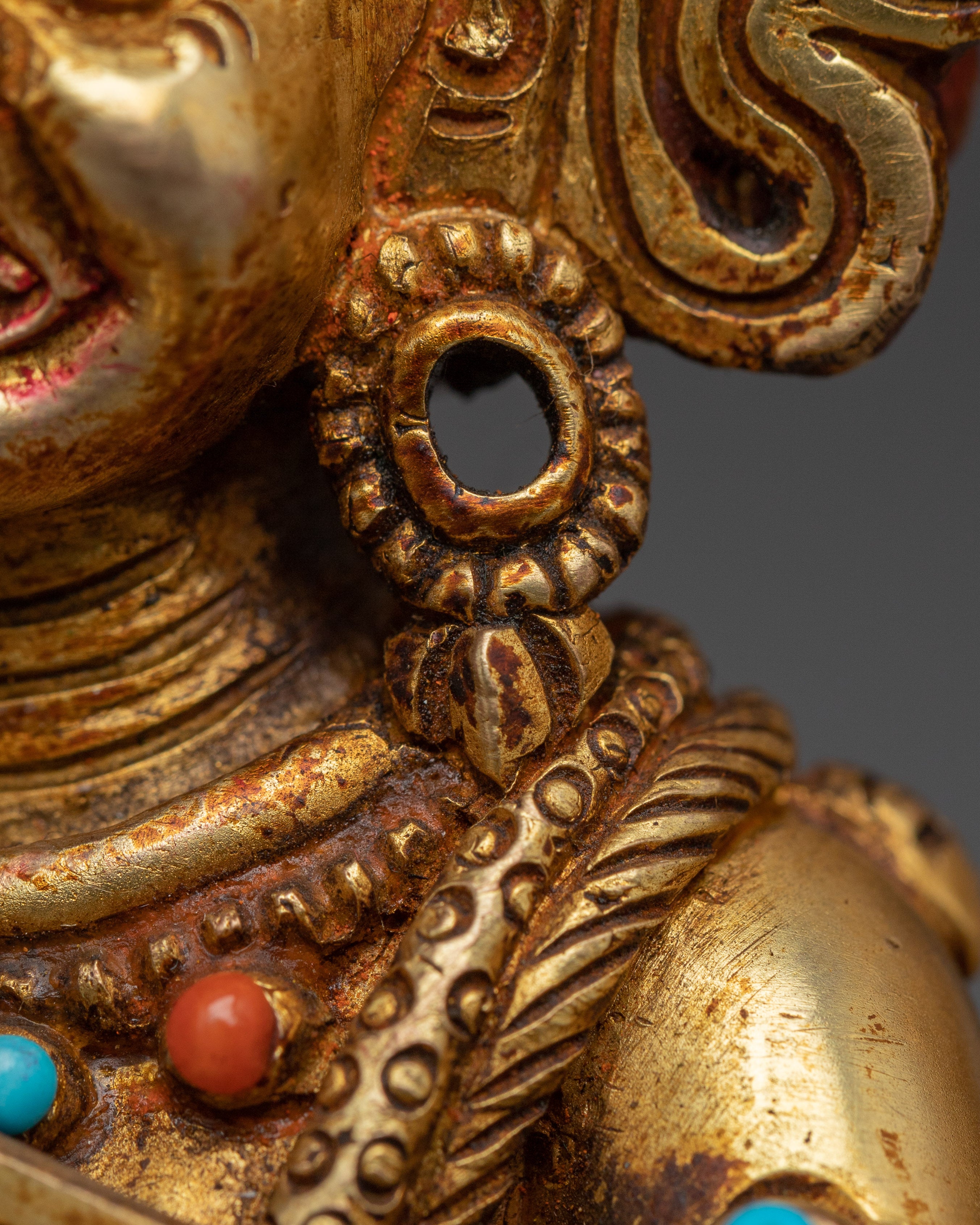 Golden Sakya Mahakala Statue | Guardian of the Dharma