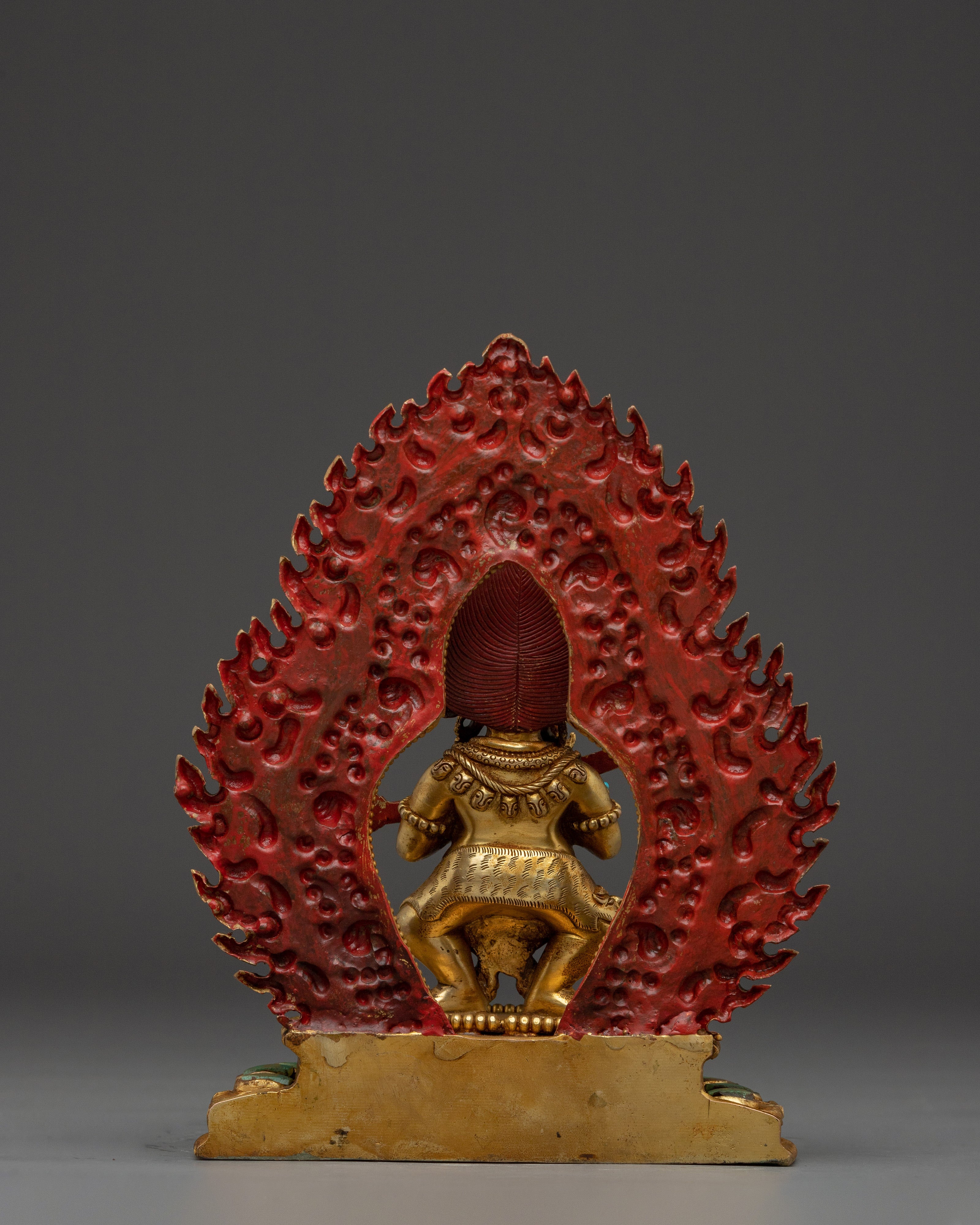 Golden Sakya Mahakala Statue | Guardian of the Dharma