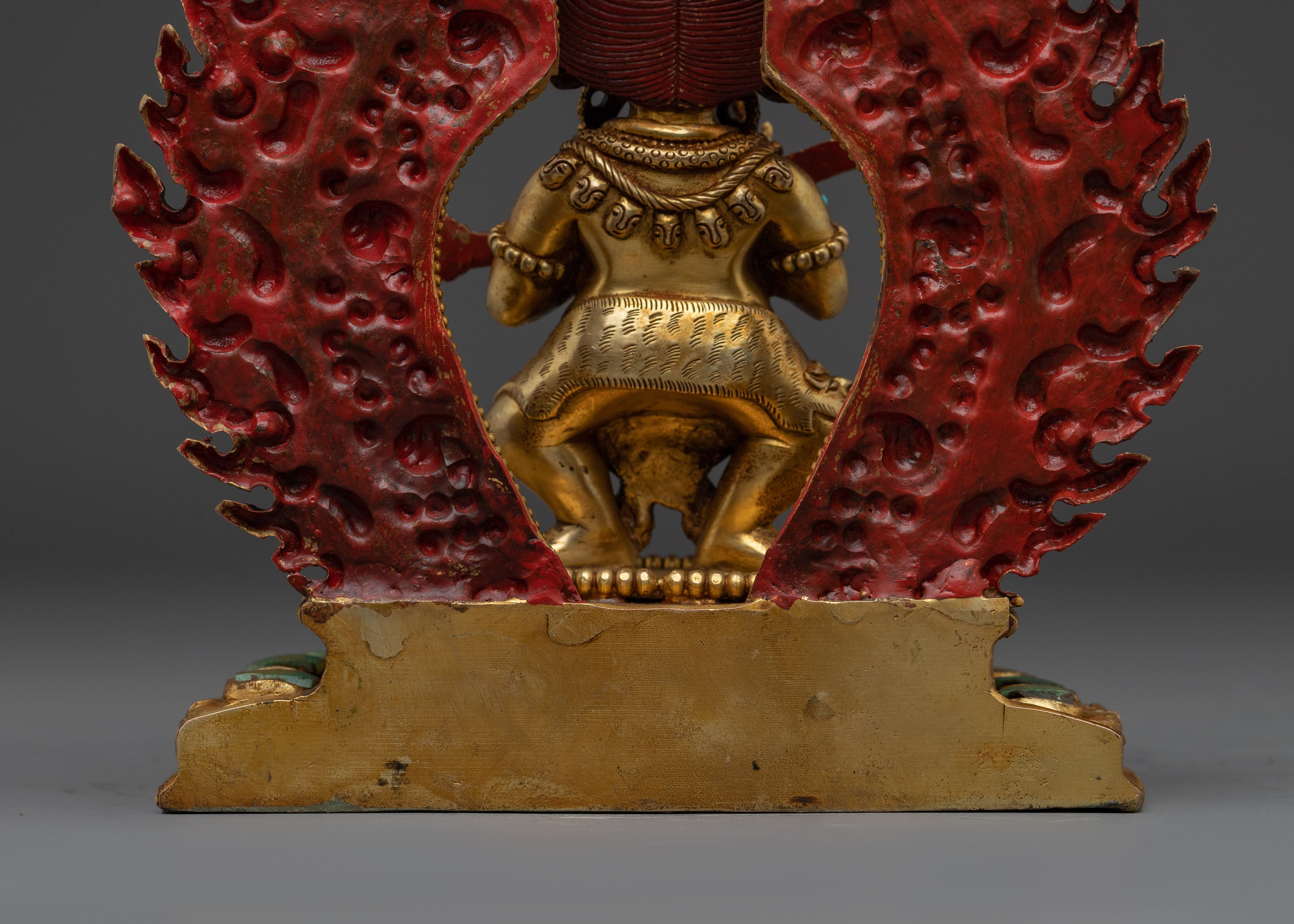 Golden Sakya Mahakala Statue | Guardian of the Dharma