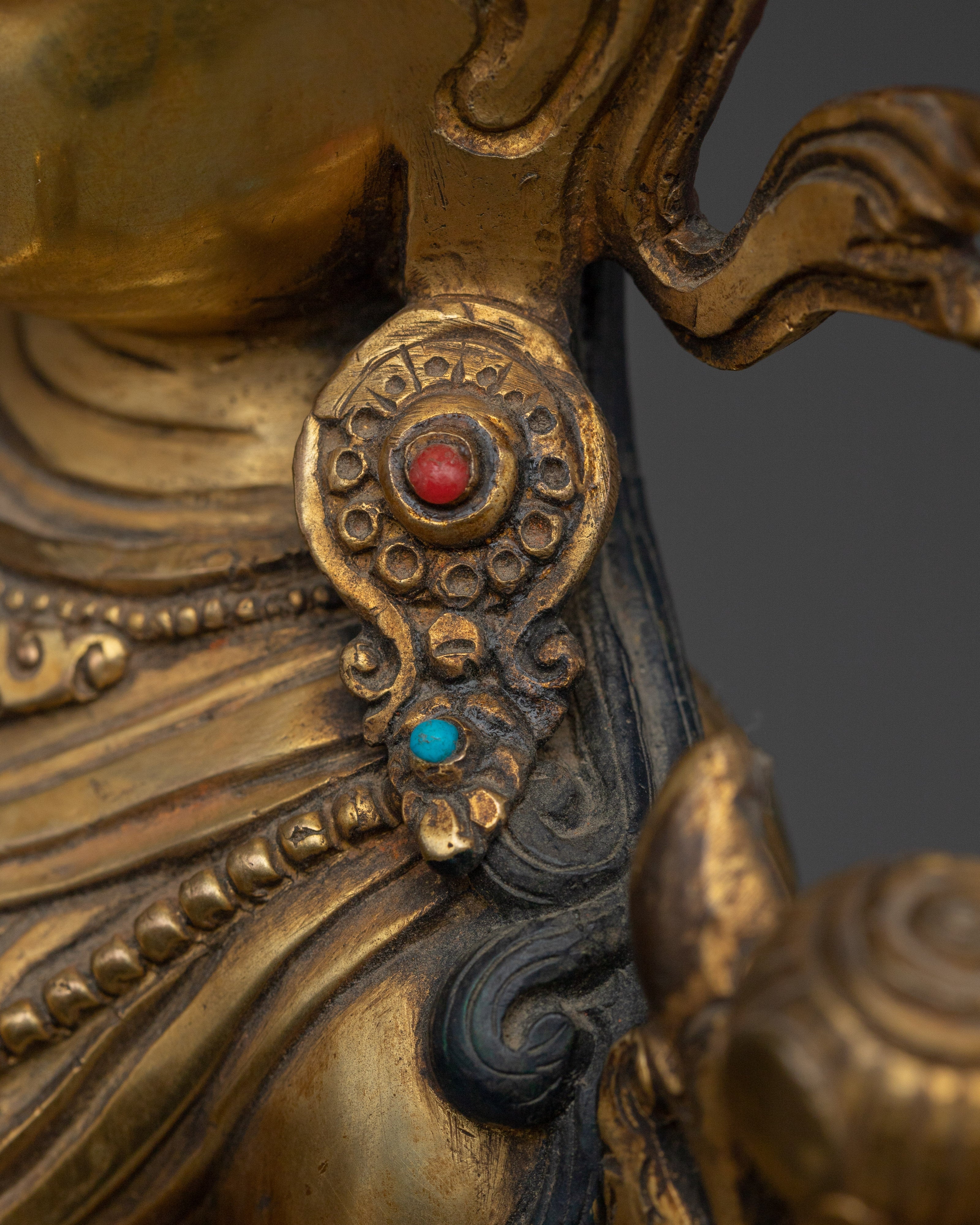 Divine Bodhisattva Green Tara Statue | Shyama Tara Copper Artwork