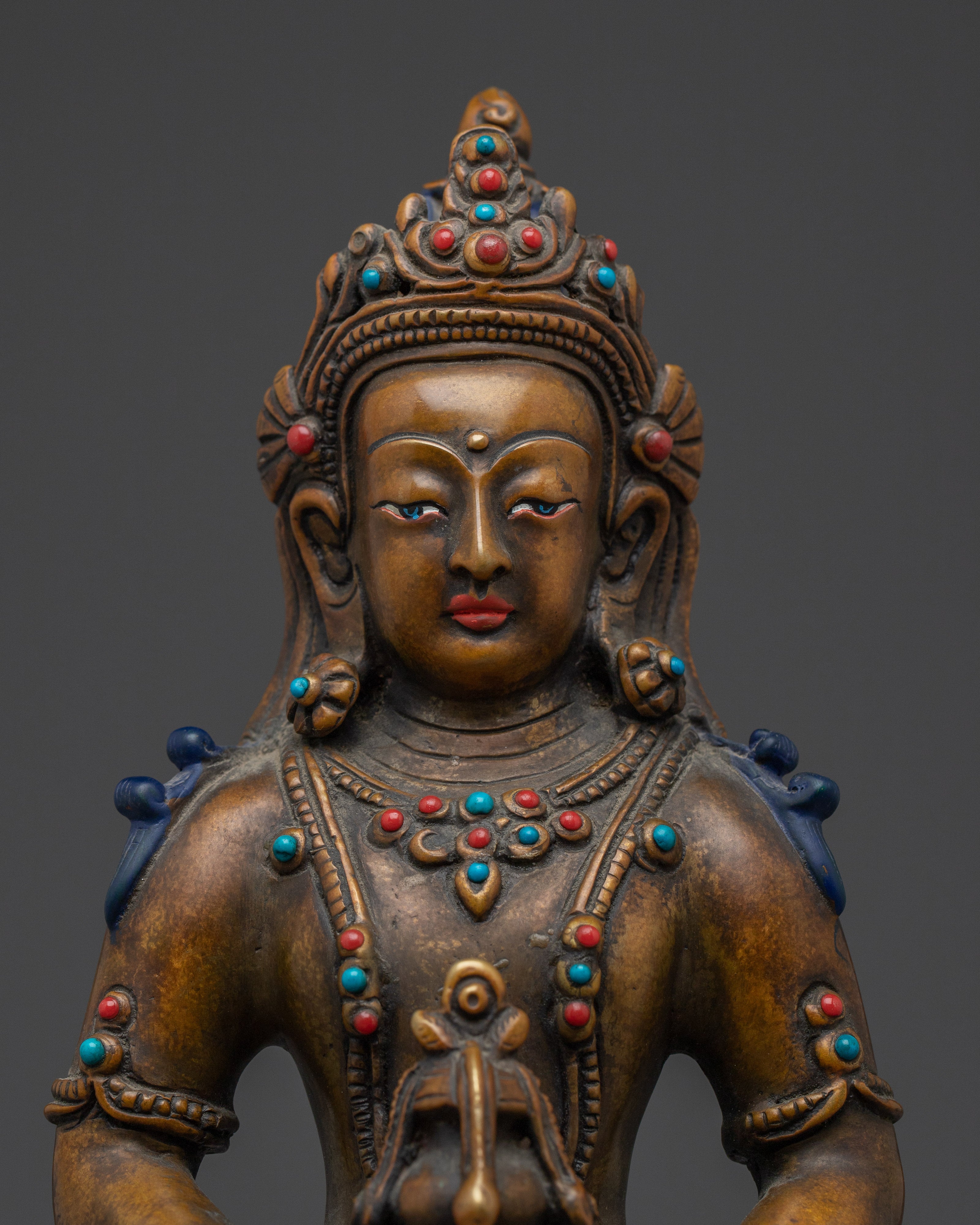 Amitayus Buddha Oxidized Statue | Buddha of Infinite Life