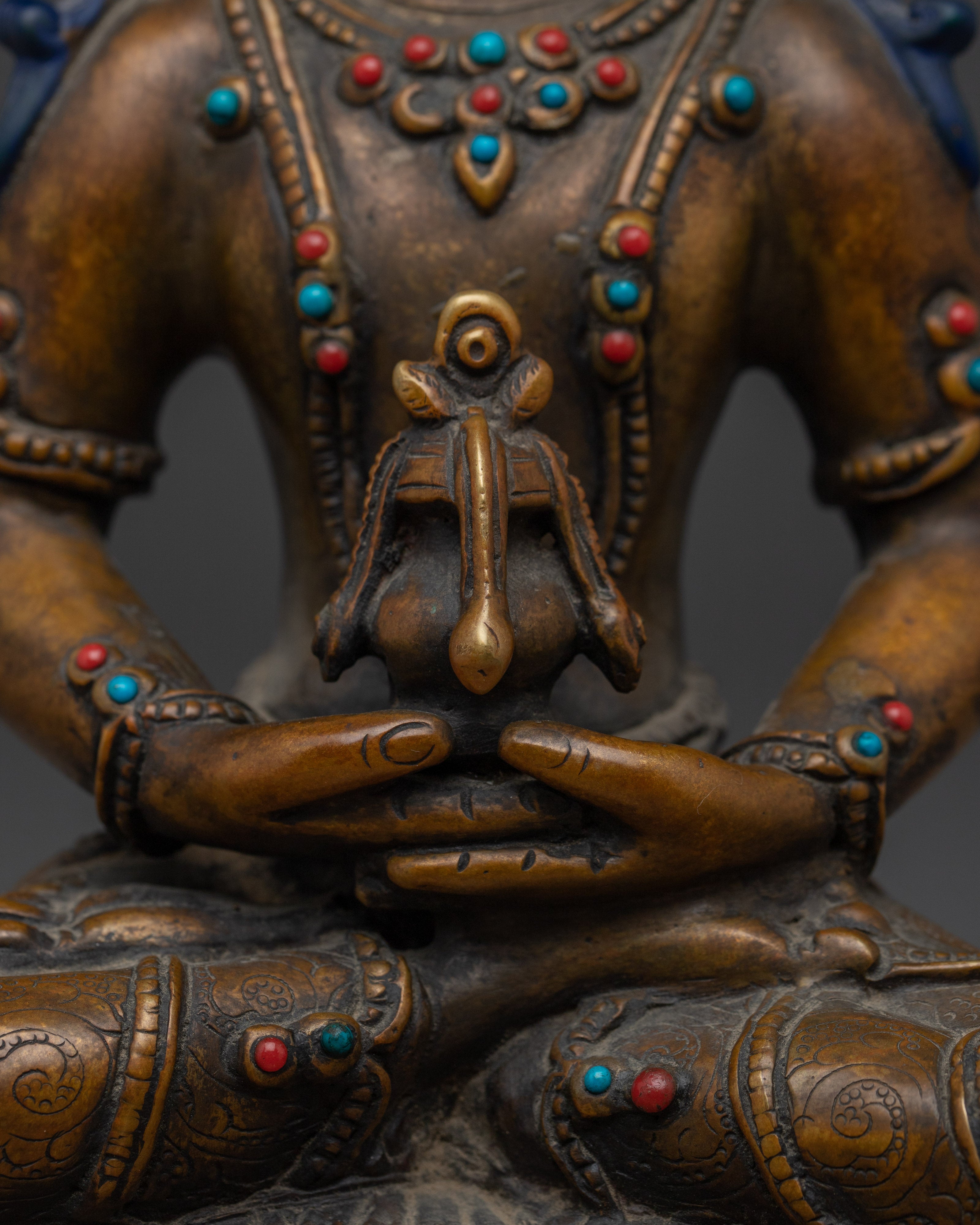 Amitayus Buddha Oxidized Statue | Buddha of Infinite Life