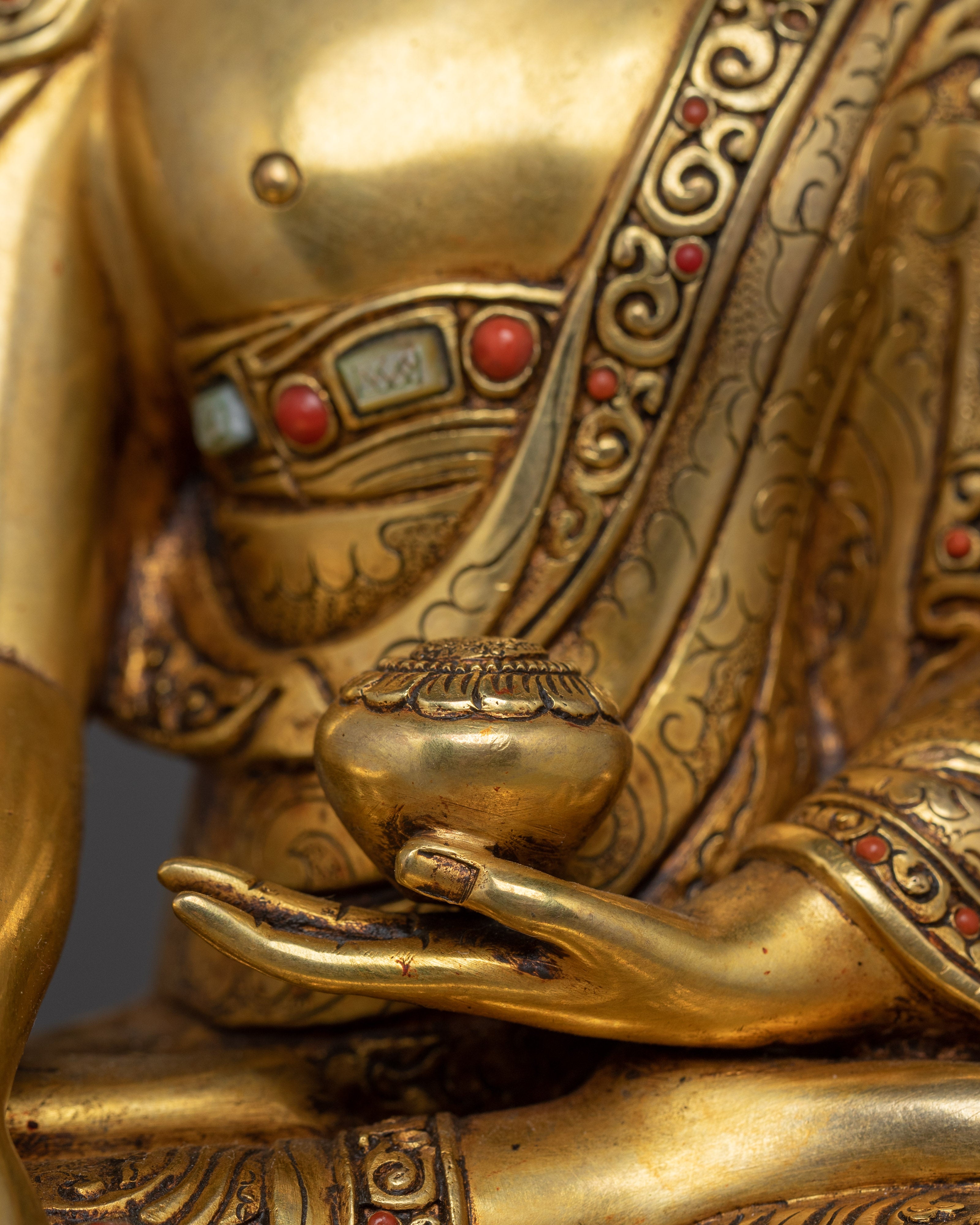 Gold Gilded Copper Shakyamuni Buddha | Buddhist Art for Shrine