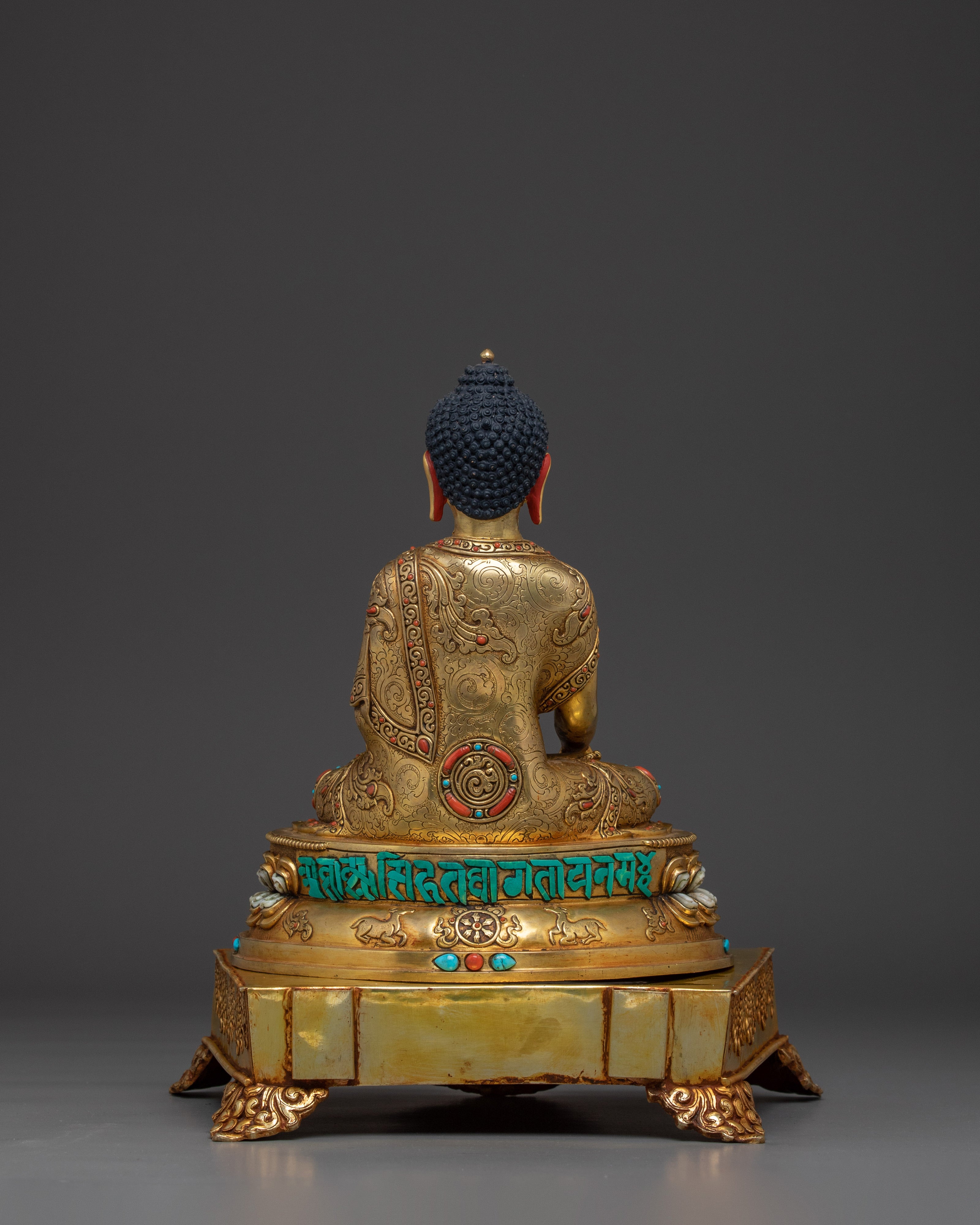 Gold Gilded Copper Shakyamuni Buddha | Buddhist Art for Shrine