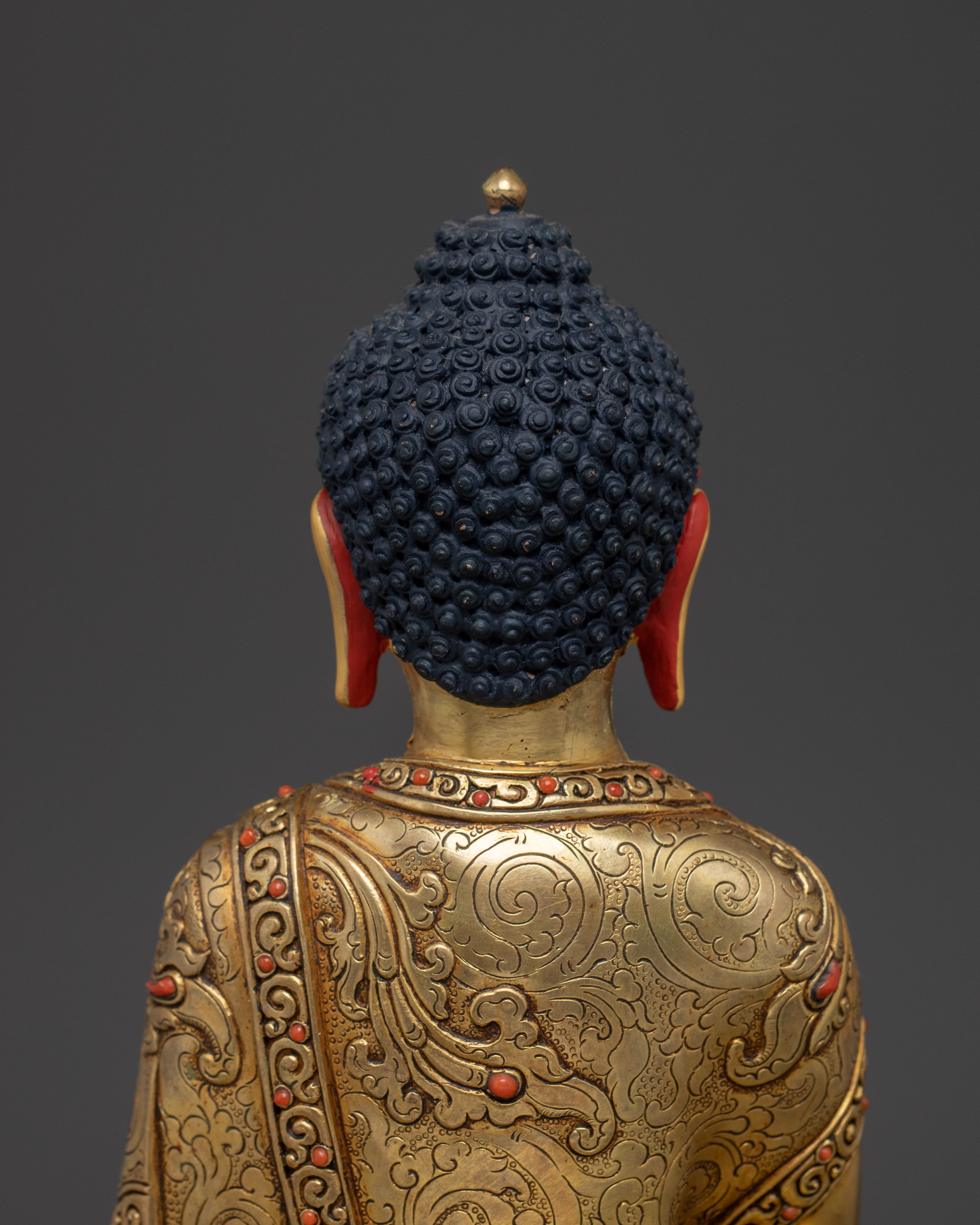 Gold Gilded Copper Shakyamuni Buddha | Buddhist Art for Shrine