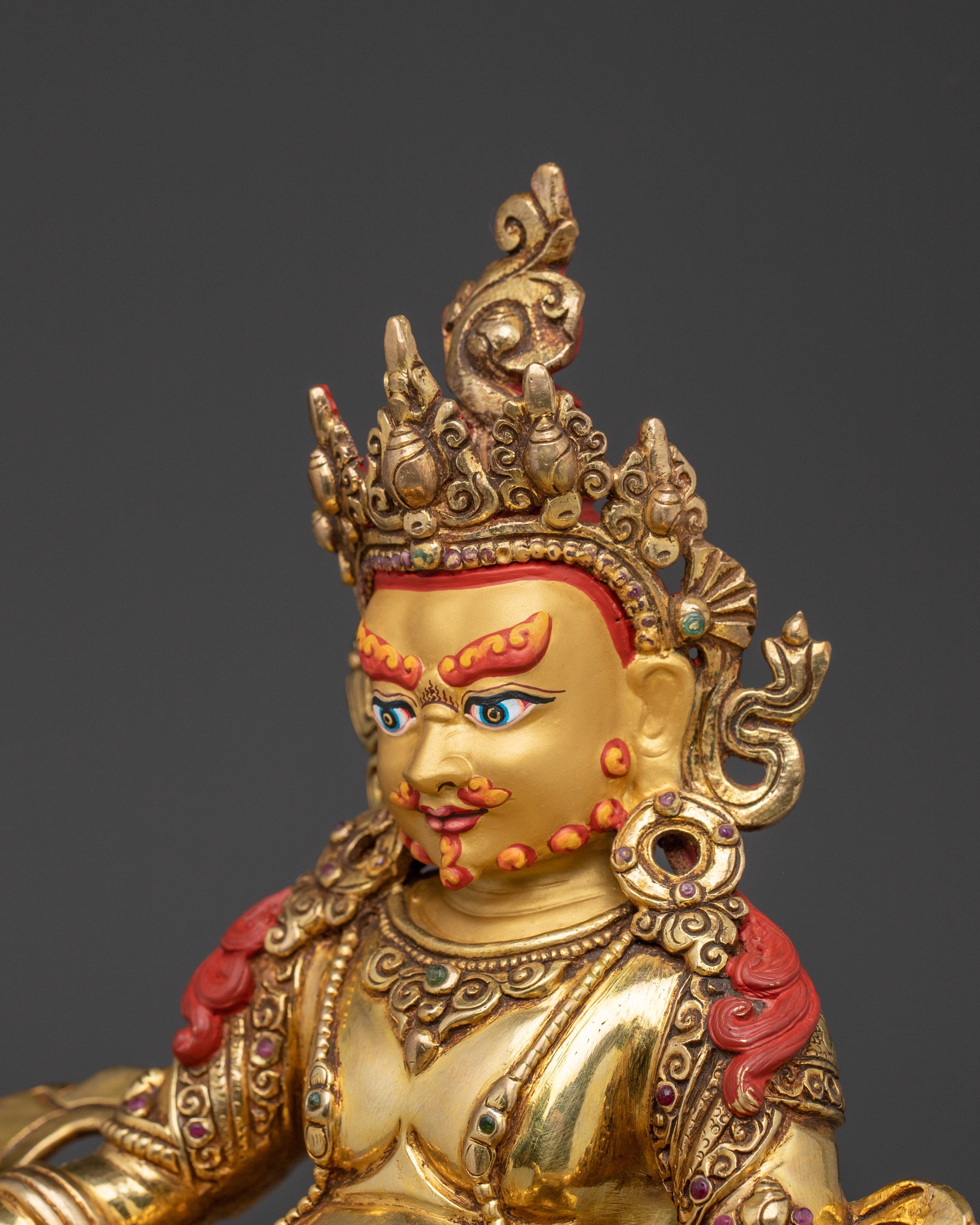 Spiritual Wealth Guardian Dzambhala Statue | Handcrafted Nepalese Art