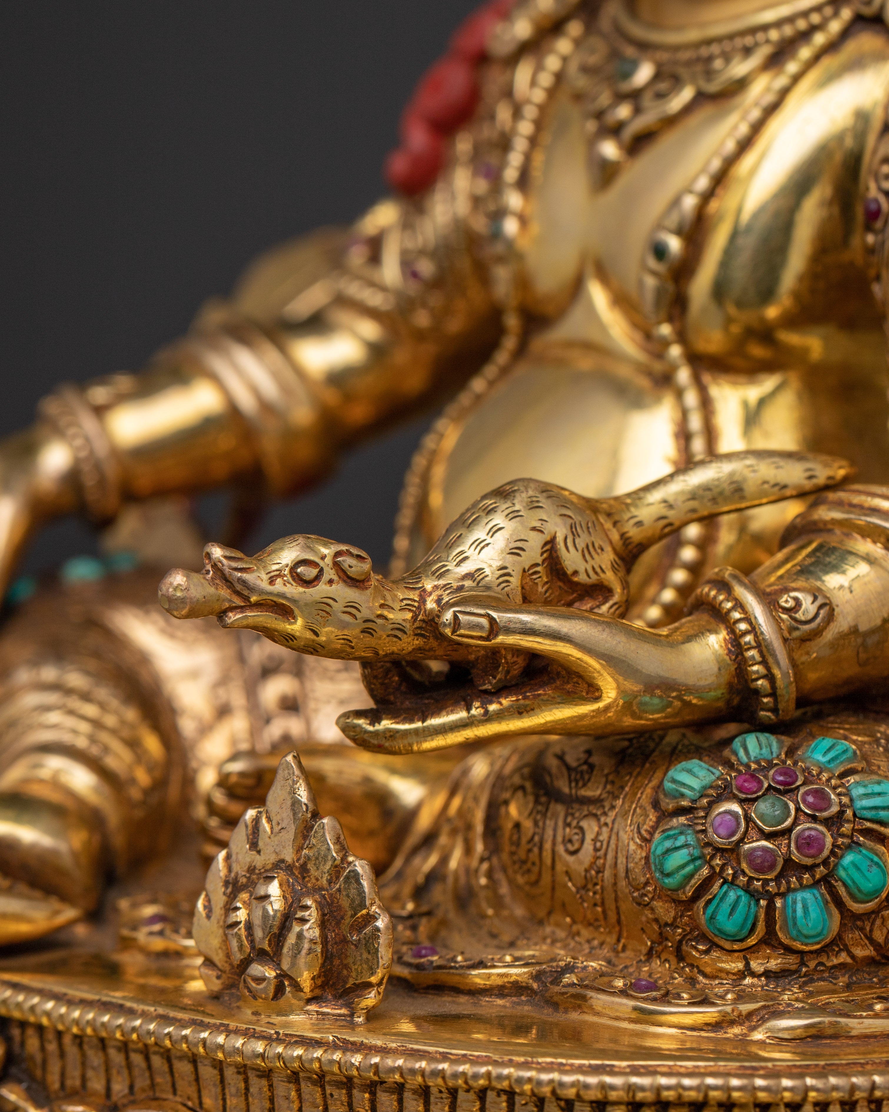 Spiritual Wealth Guardian Dzambhala Statue | Handcrafted Nepalese Art