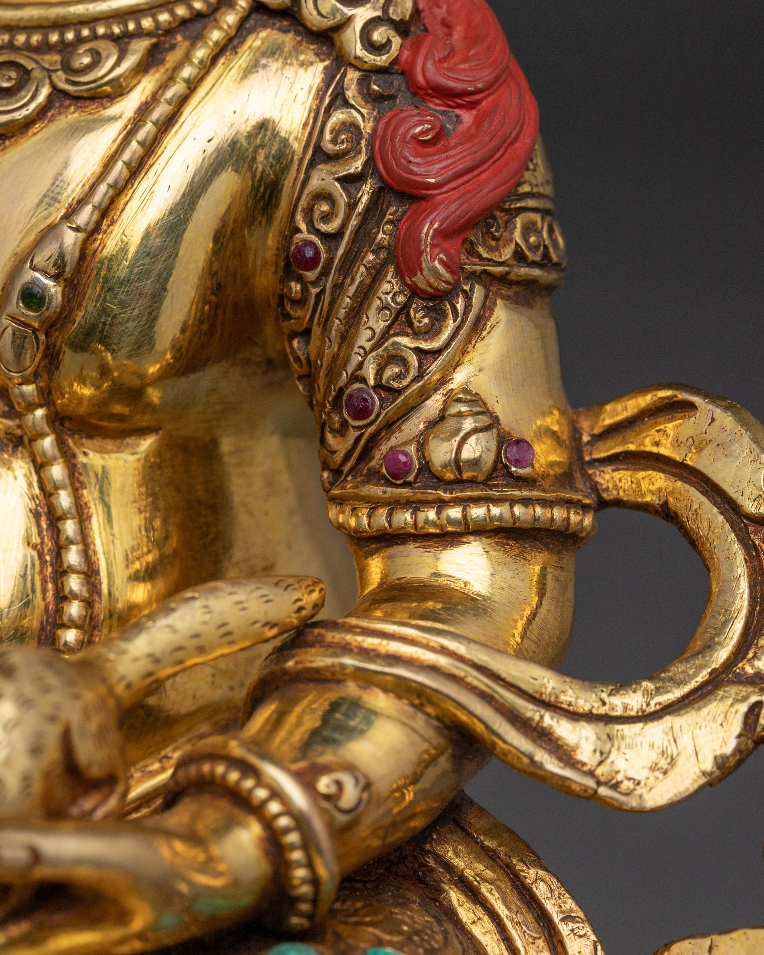 Spiritual Wealth Guardian Dzambhala Statue | Handcrafted Nepalese Art