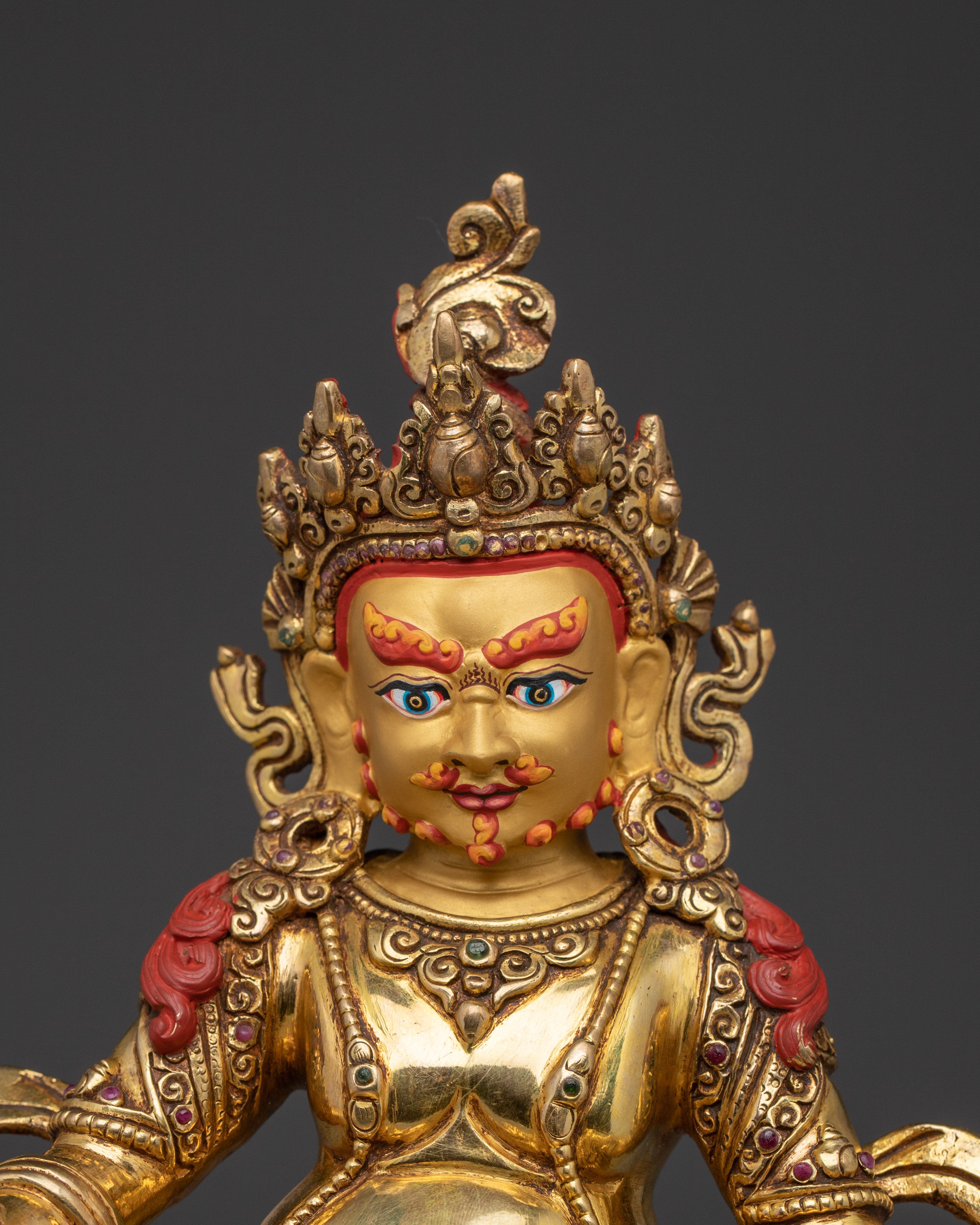 Spiritual Wealth Guardian Dzambhala Statue | Handcrafted Nepalese Art