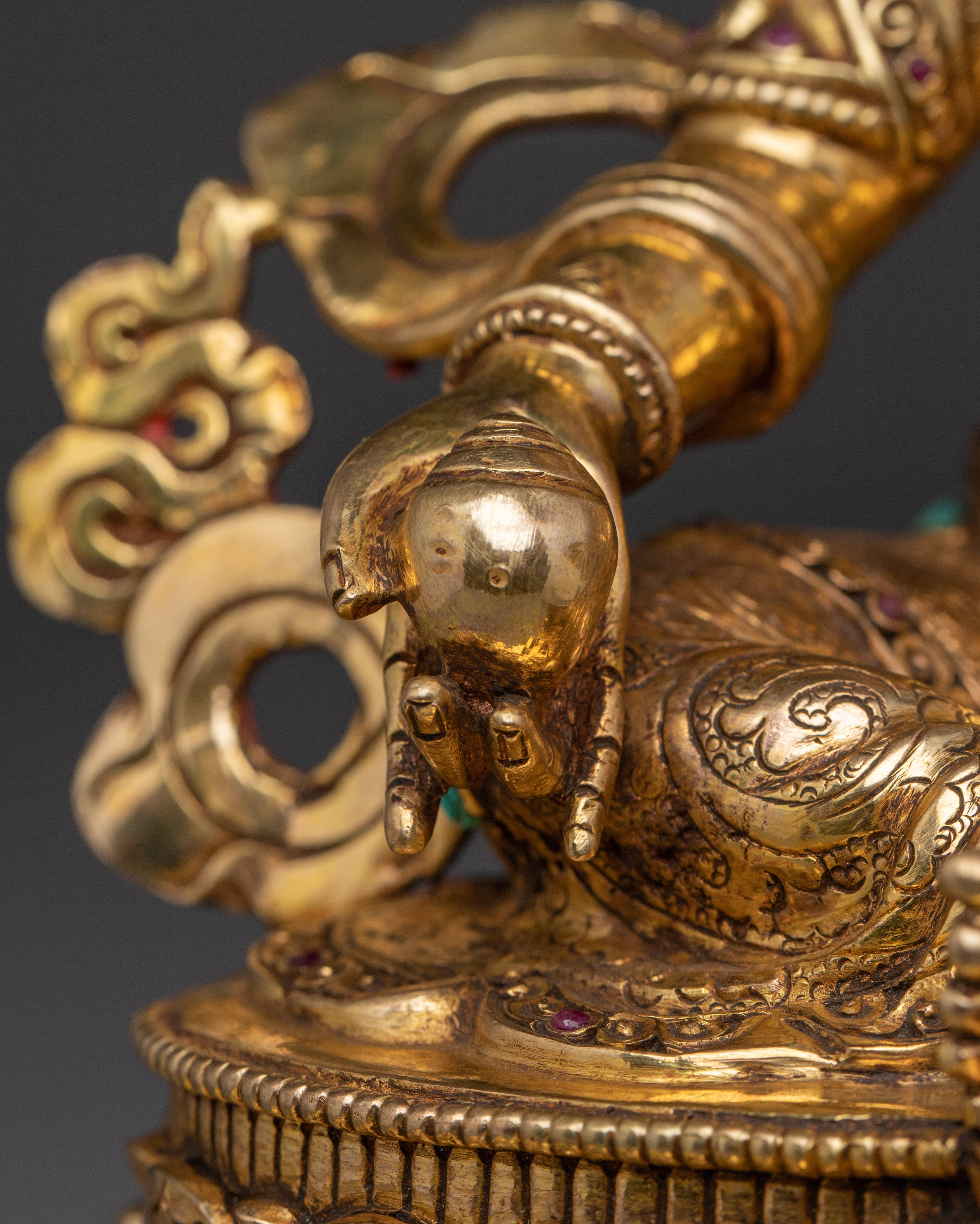 Spiritual Wealth Guardian Dzambhala Statue | Handcrafted Nepalese Art