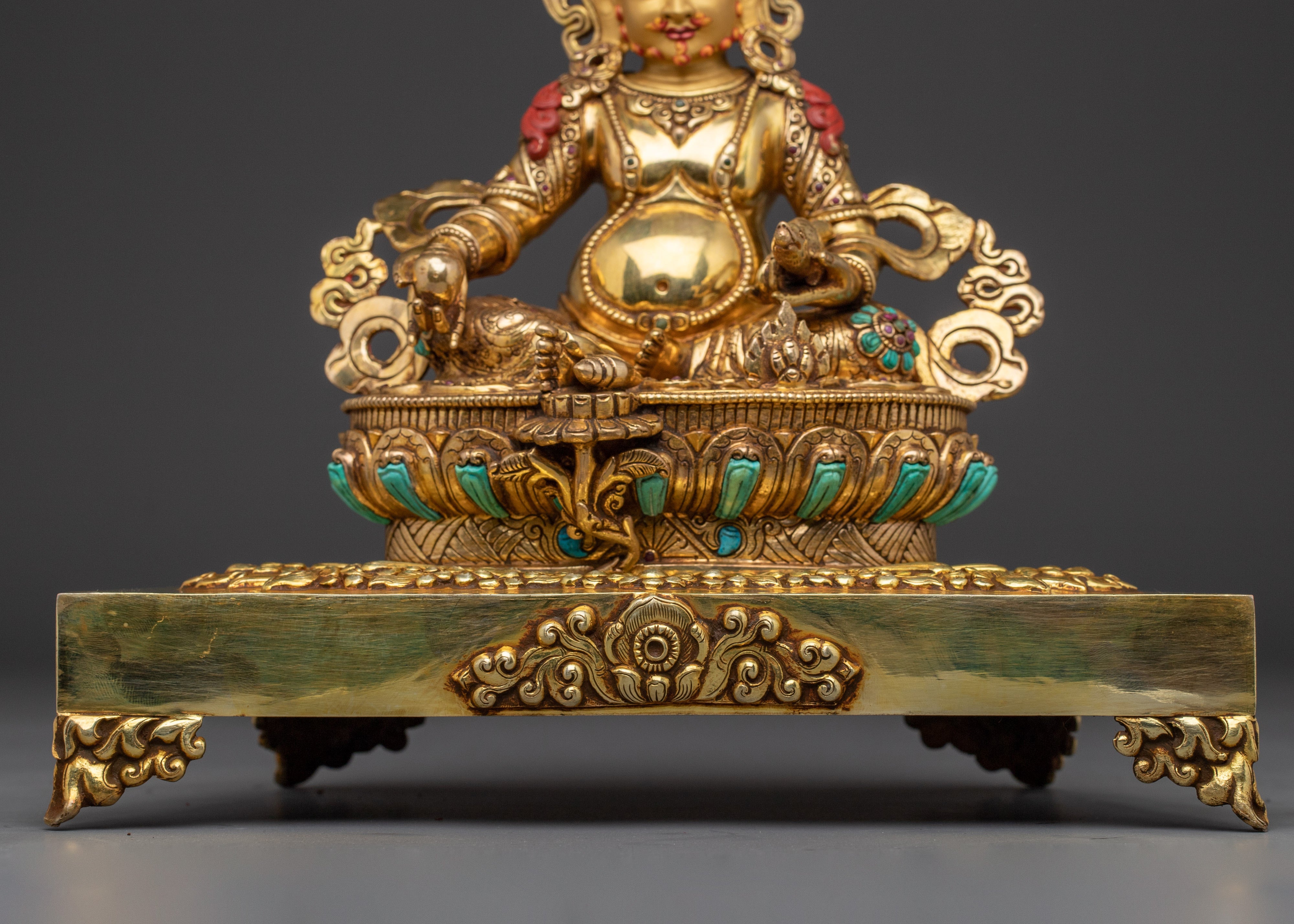 Spiritual Wealth Guardian Dzambhala Statue | Handcrafted Nepalese Art