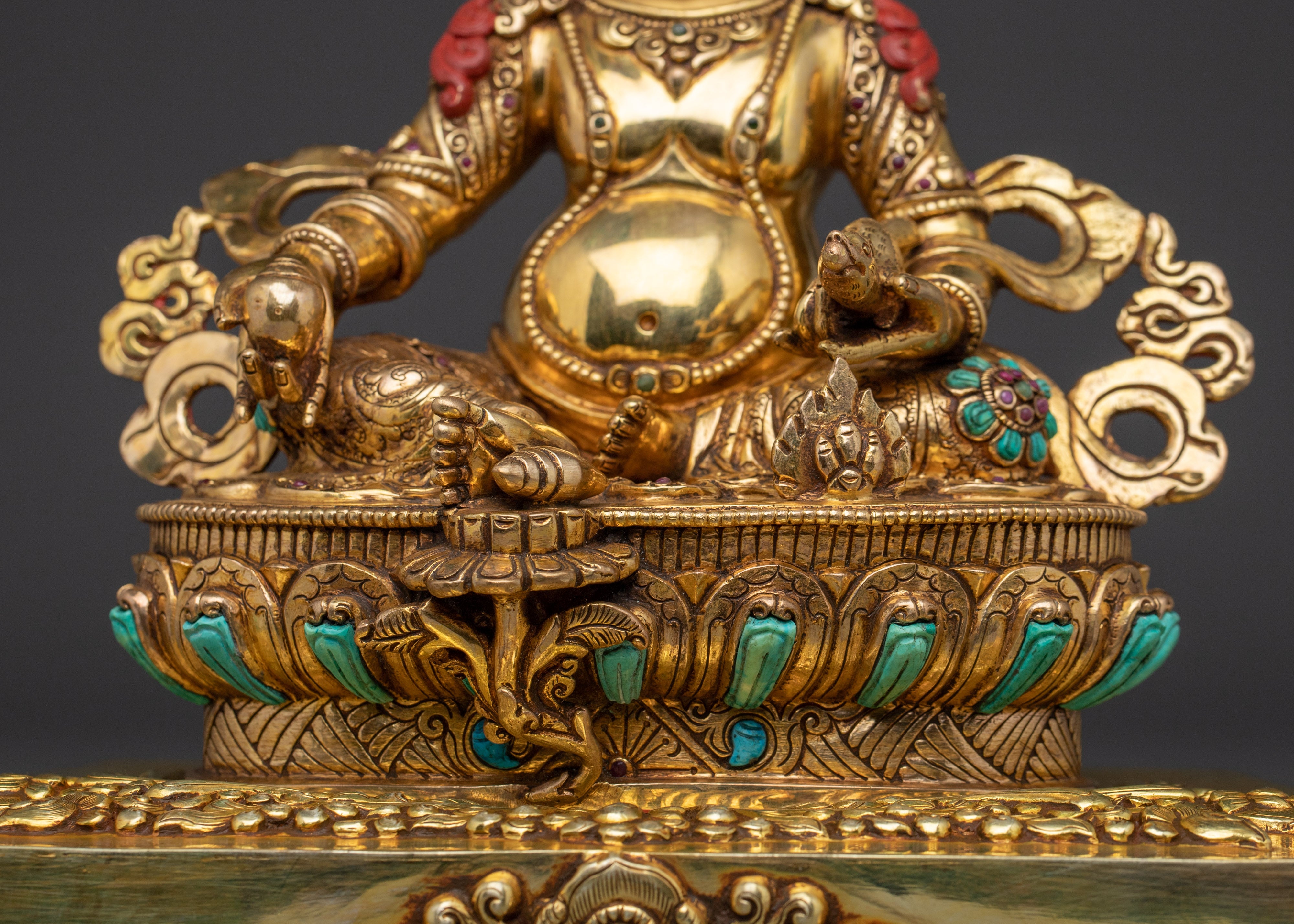 Spiritual Wealth Guardian Dzambhala Statue | Handcrafted Nepalese Art