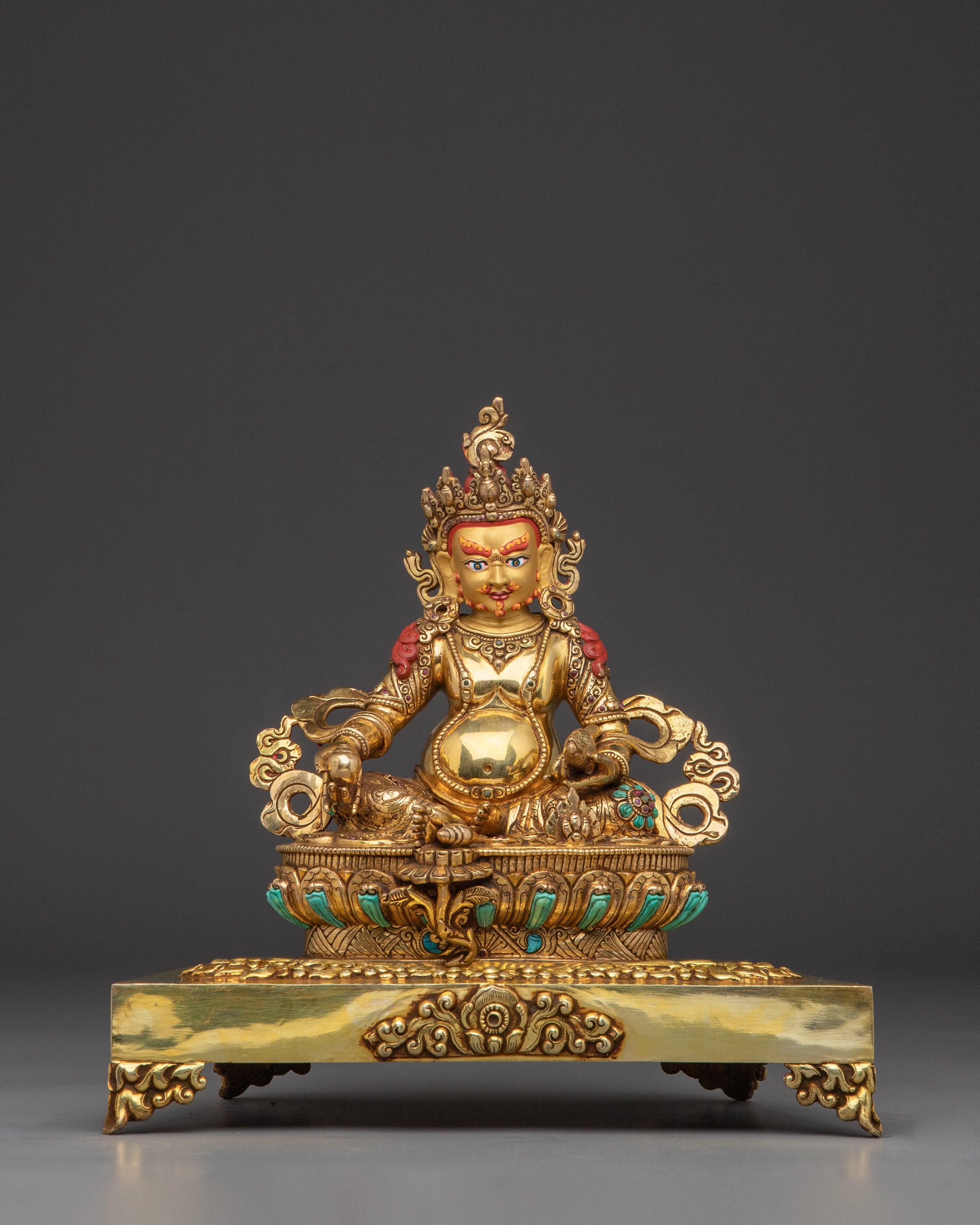 Spiritual Wealth Guardian Dzambhala Statue | Handcrafted Nepalese Art