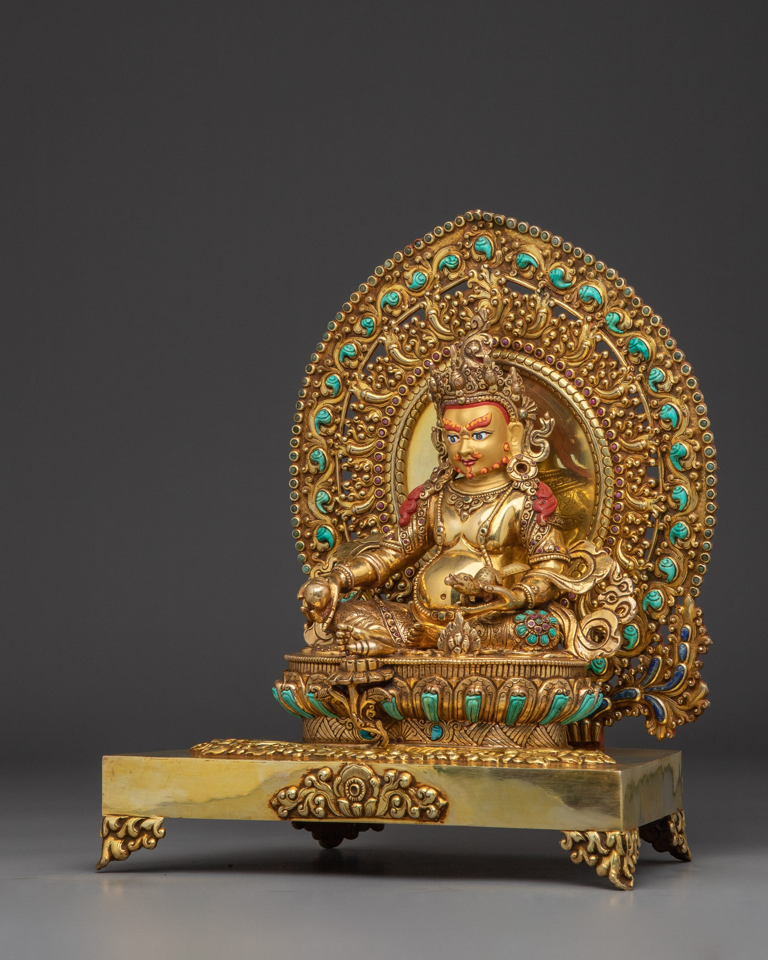 Spiritual Wealth Guardian Dzambhala Statue | Handcrafted Nepalese Art