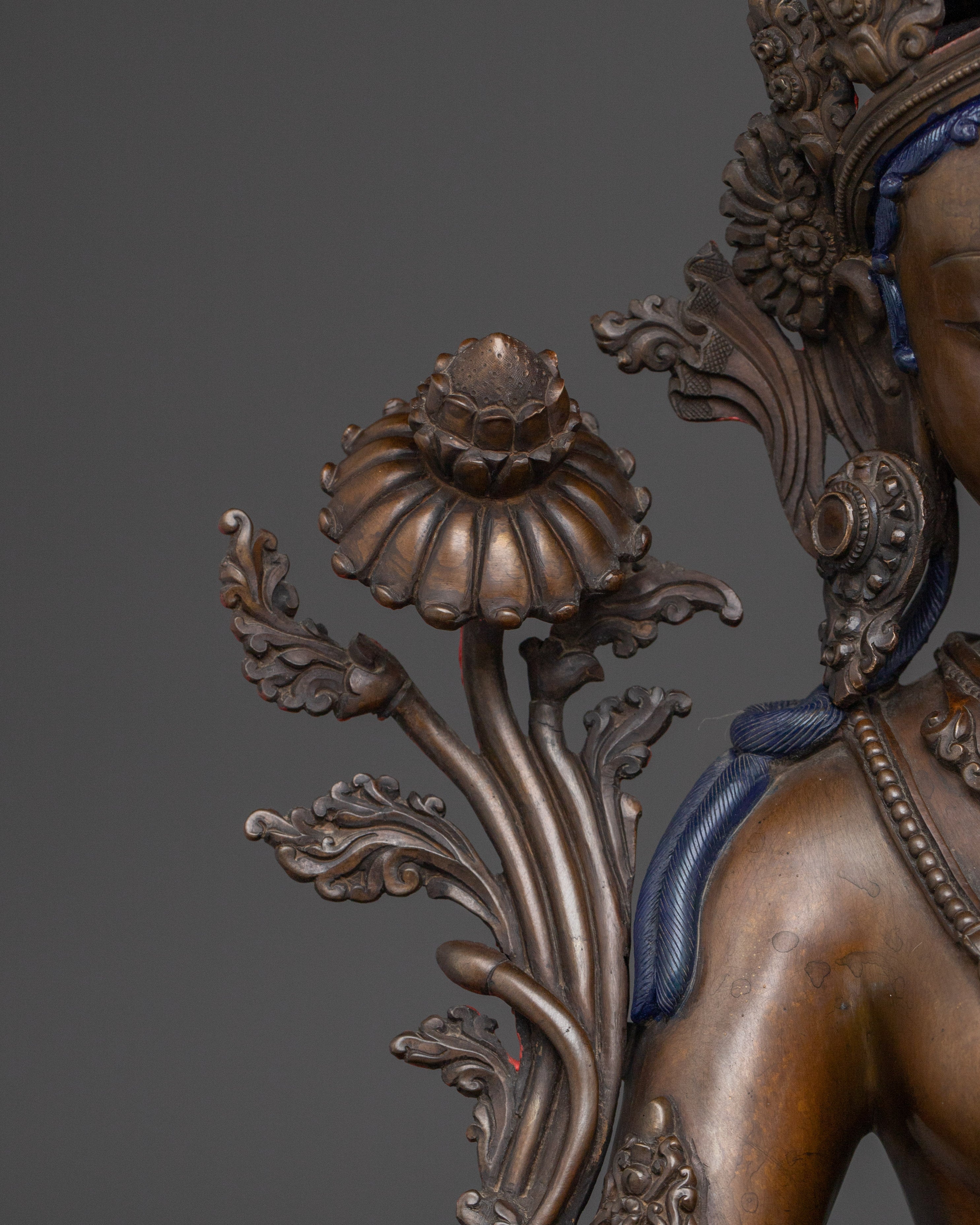 Sacred Feminine Statue of Green Tara | Bodhisattva of Compassion