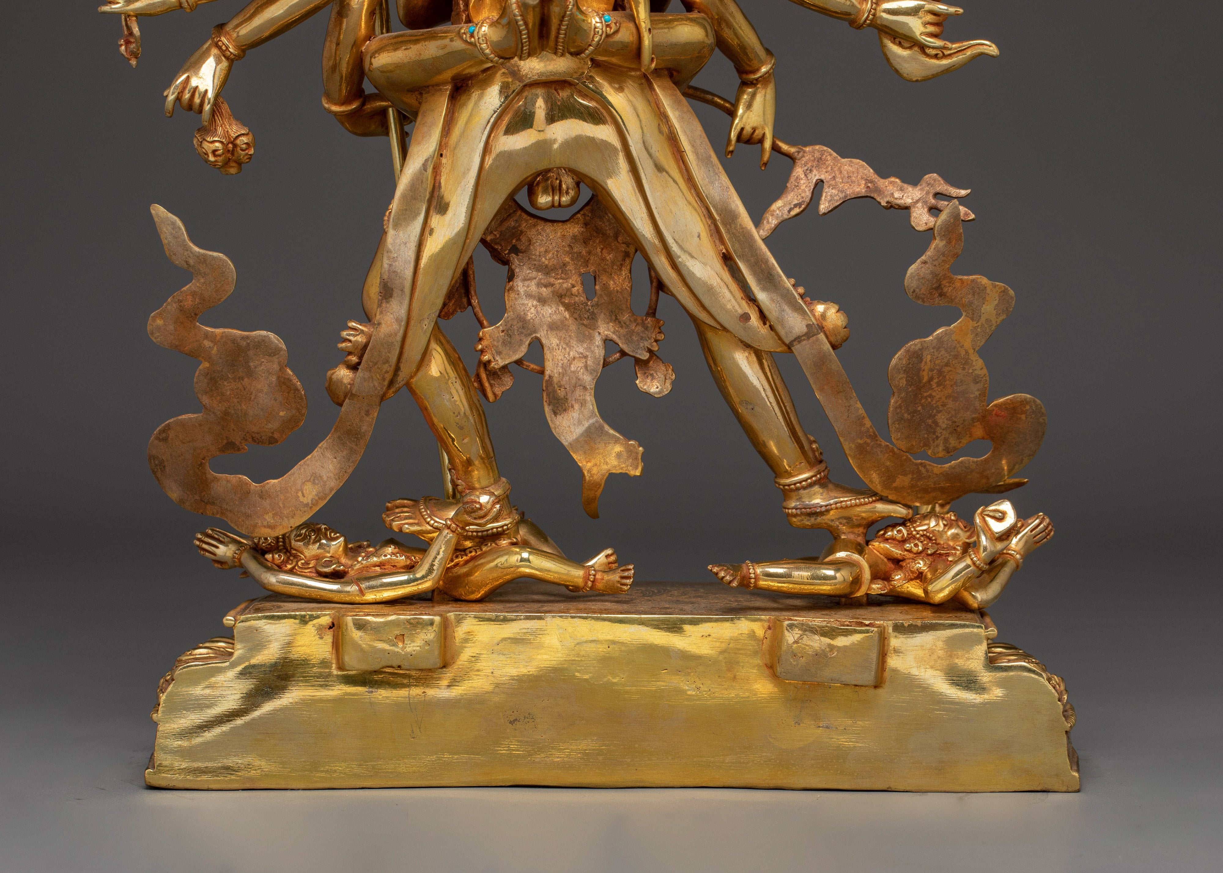 Chakrasamvara Statue in 24K Gold-Gilded | Tantric Deity for Enlightenment