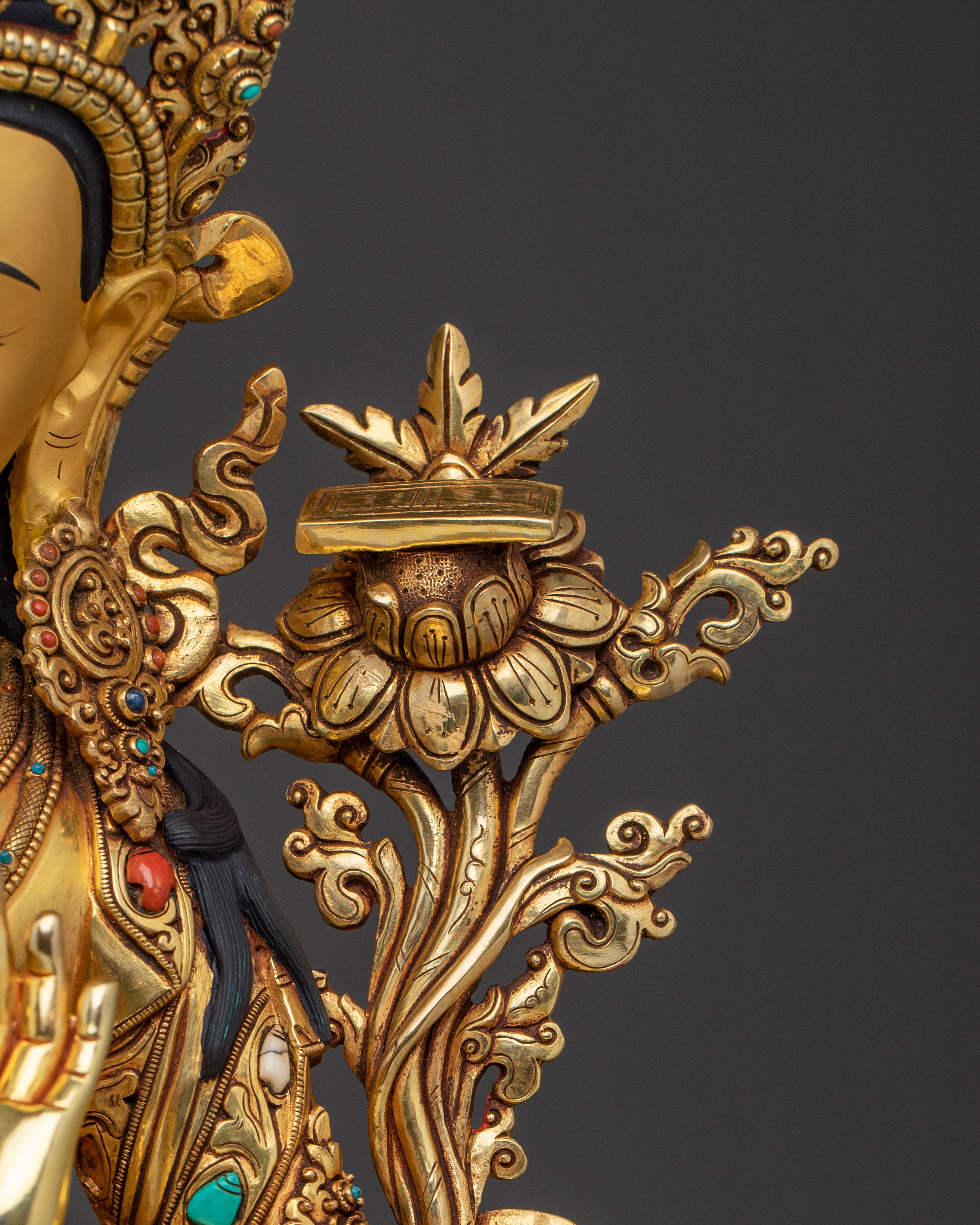 Handmade Supreme Wisdom Manjushri Art | Wisdom Bodhisattva Statue