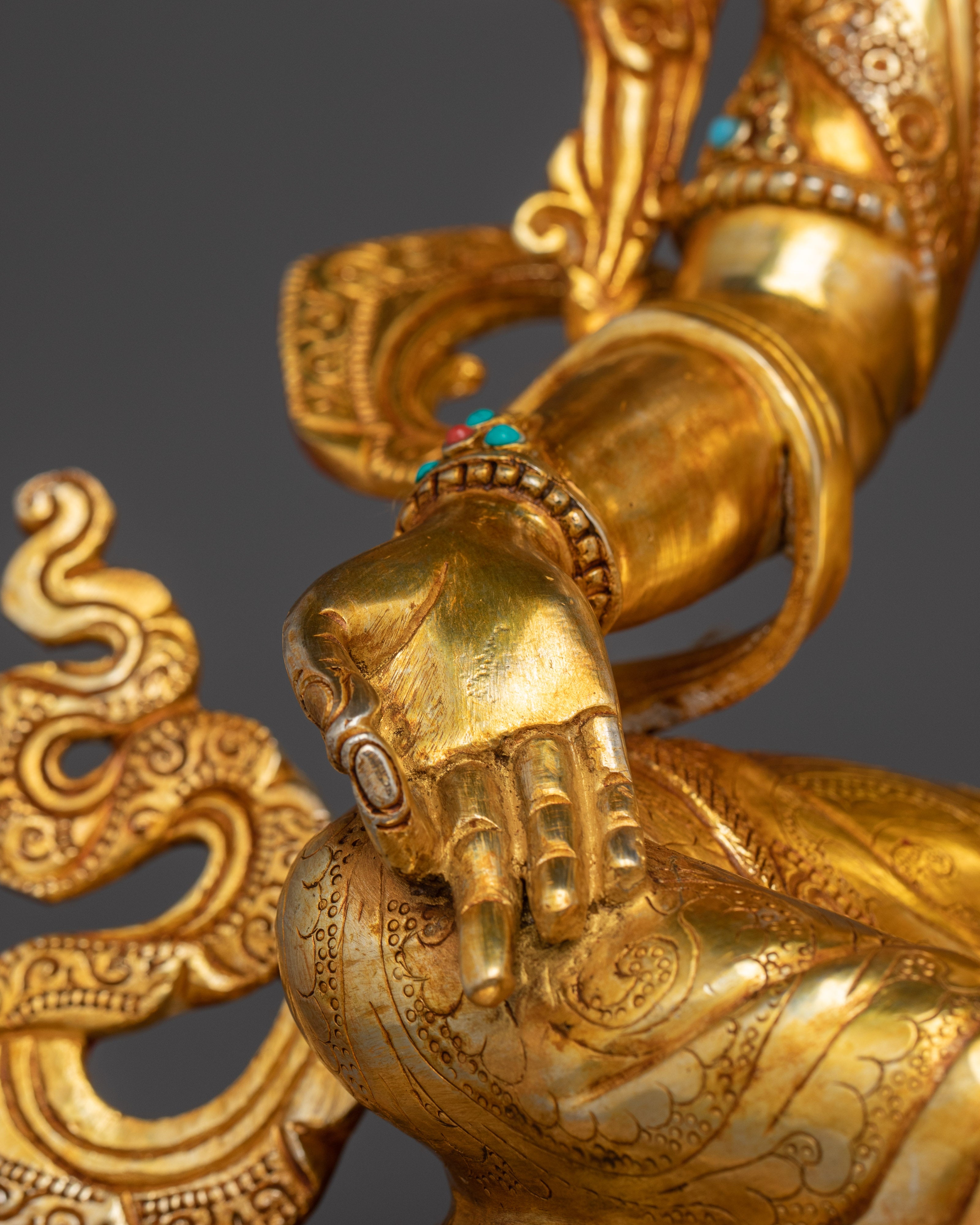 Handcrafted Green Tara with Gemstones for Altar | Syamatara Feminine Energy & Healing