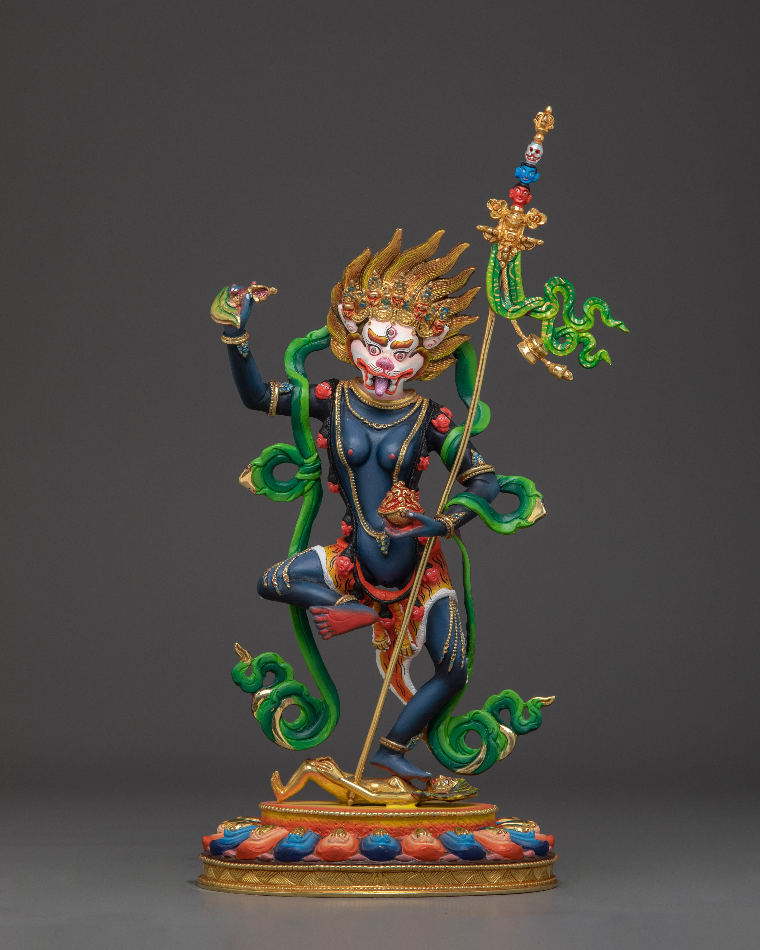 Lion-headed Deity Simha Mukha Statue | Dharma Guardian