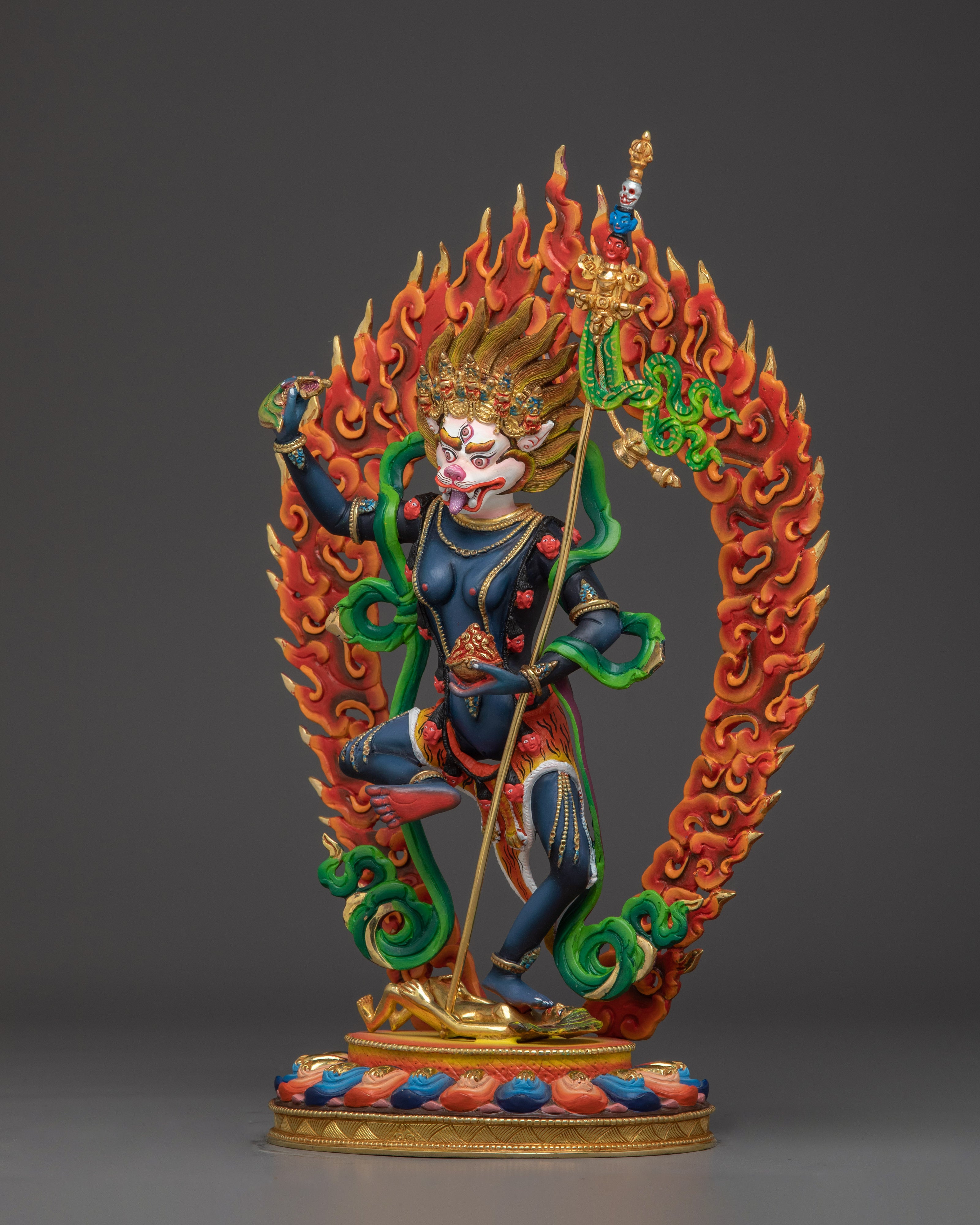 Lion-headed Deity Simha Mukha Statue | Dharma Guardian