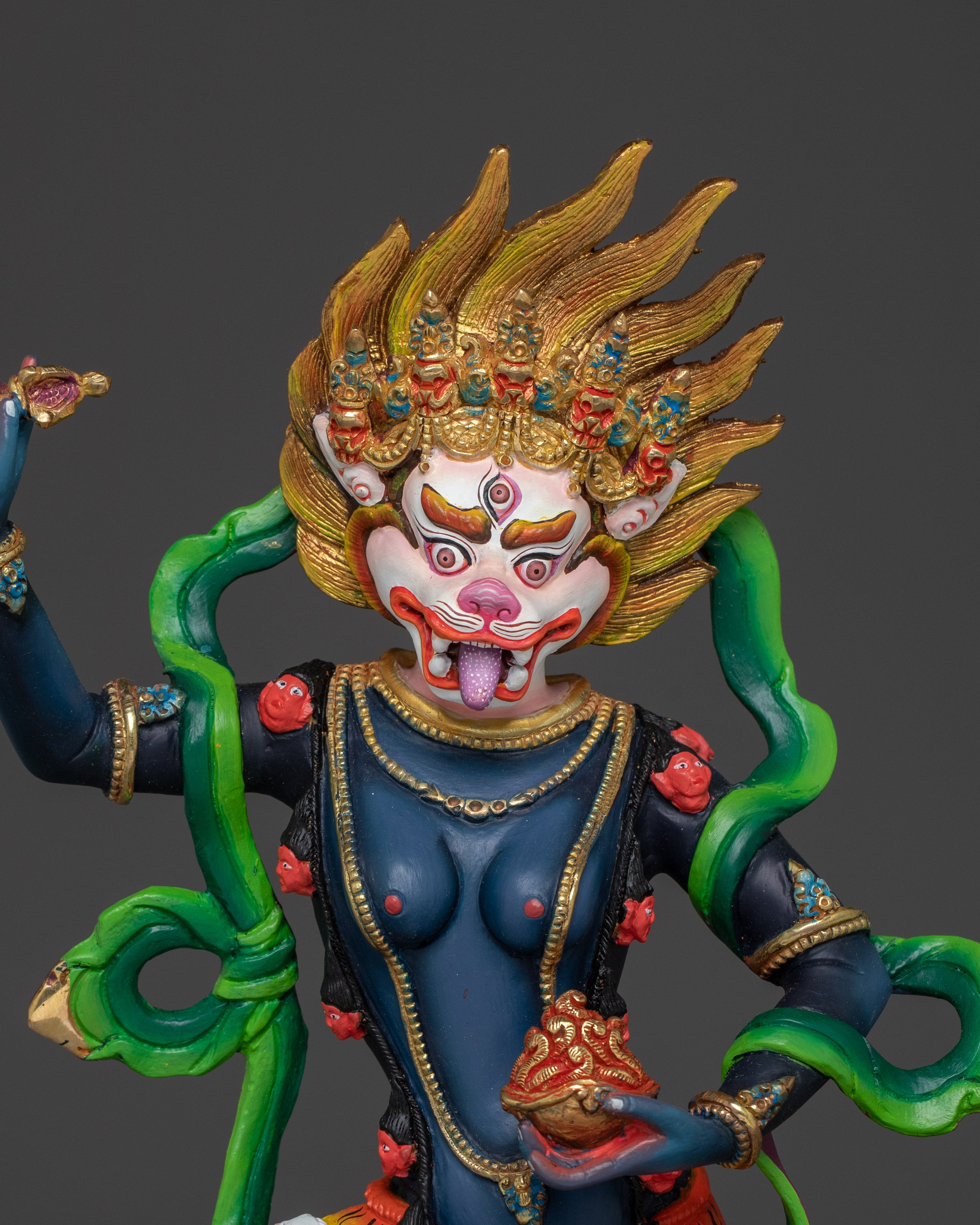 Lion-headed Deity Simha Mukha Statue | Dharma Guardian
