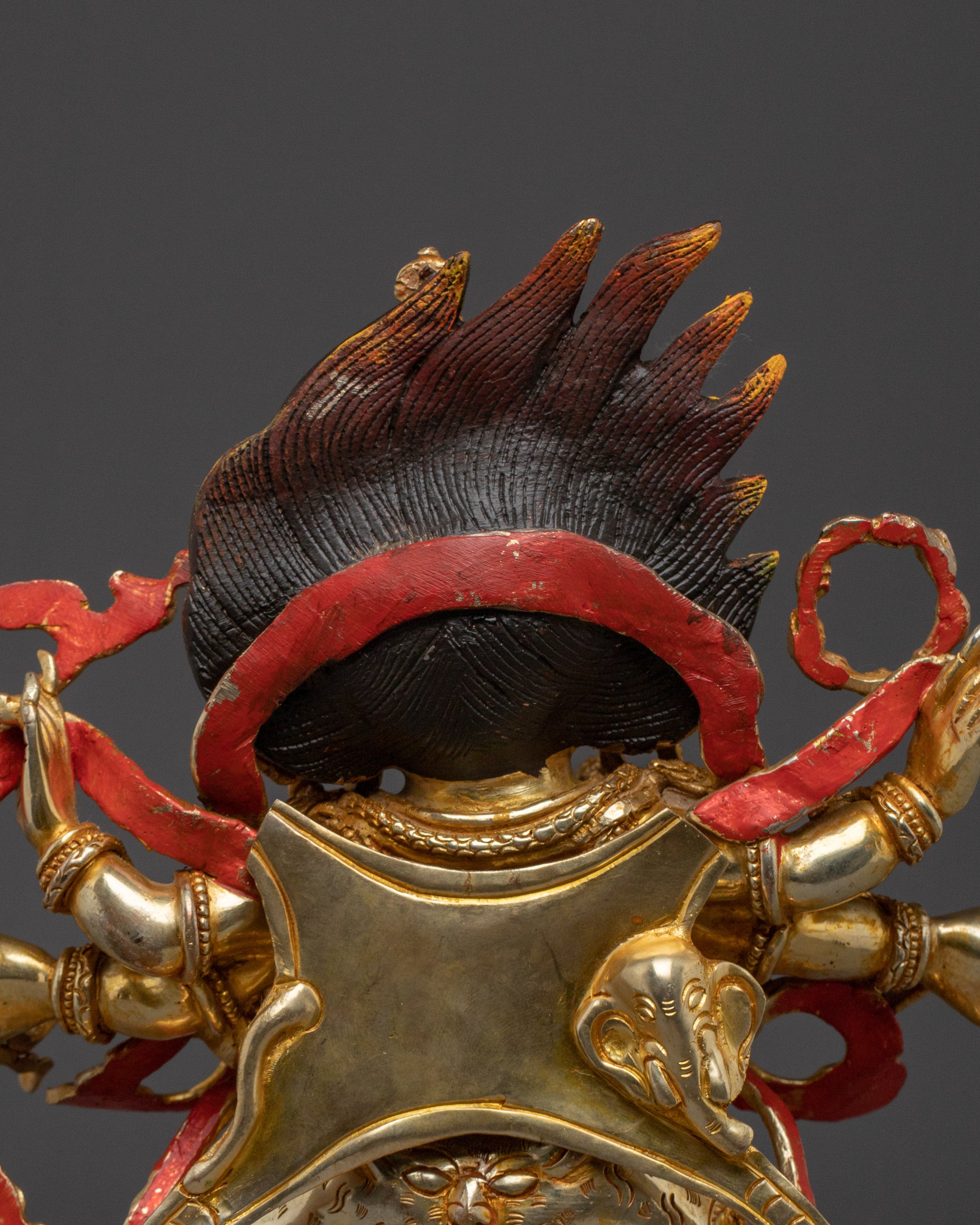 Handcrafted Six Armed Mahakala Statue for Meditation | Fierce Buddhist Protector