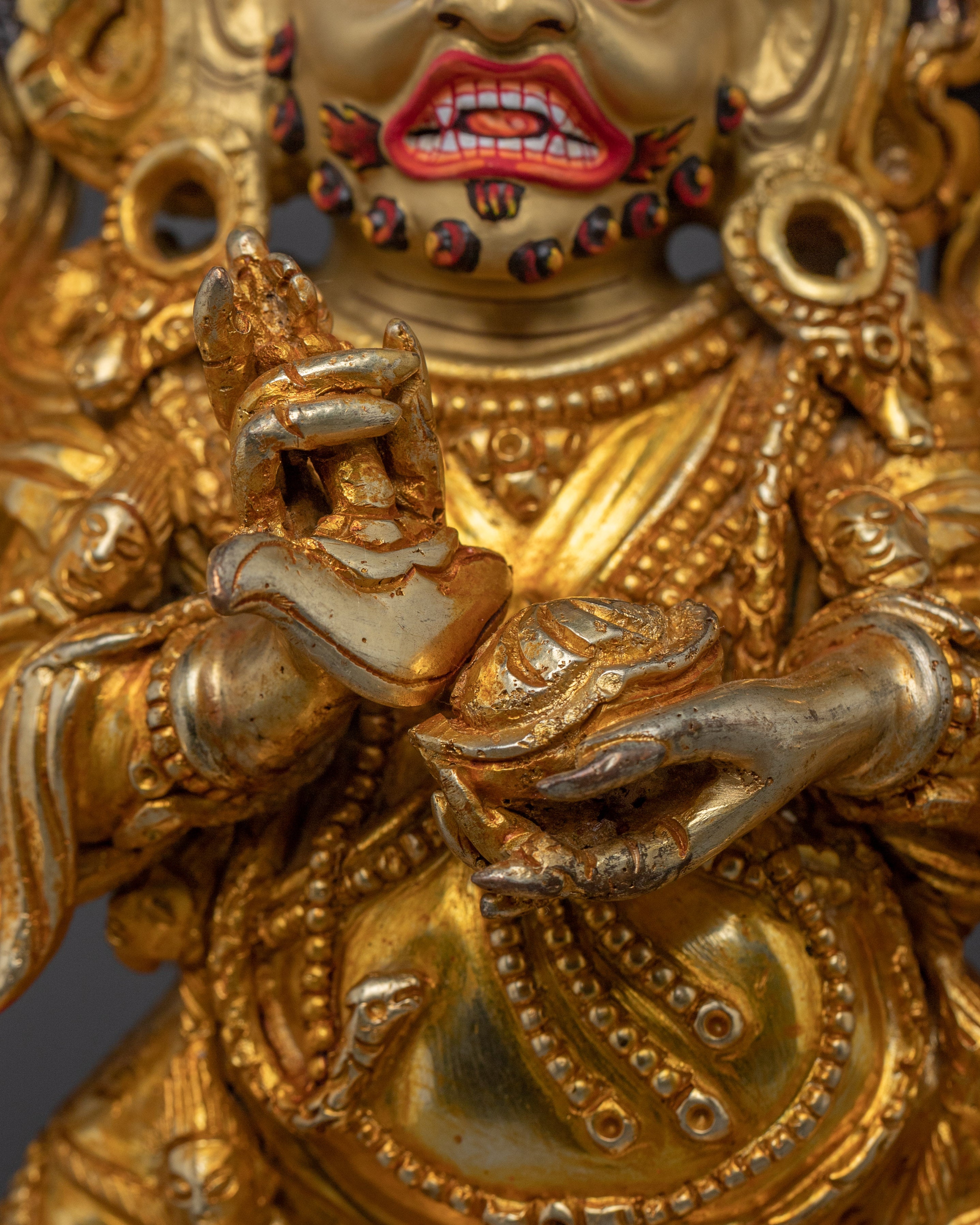 Handcrafted Six Armed Mahakala Statue for Meditation | Fierce Buddhist Protector