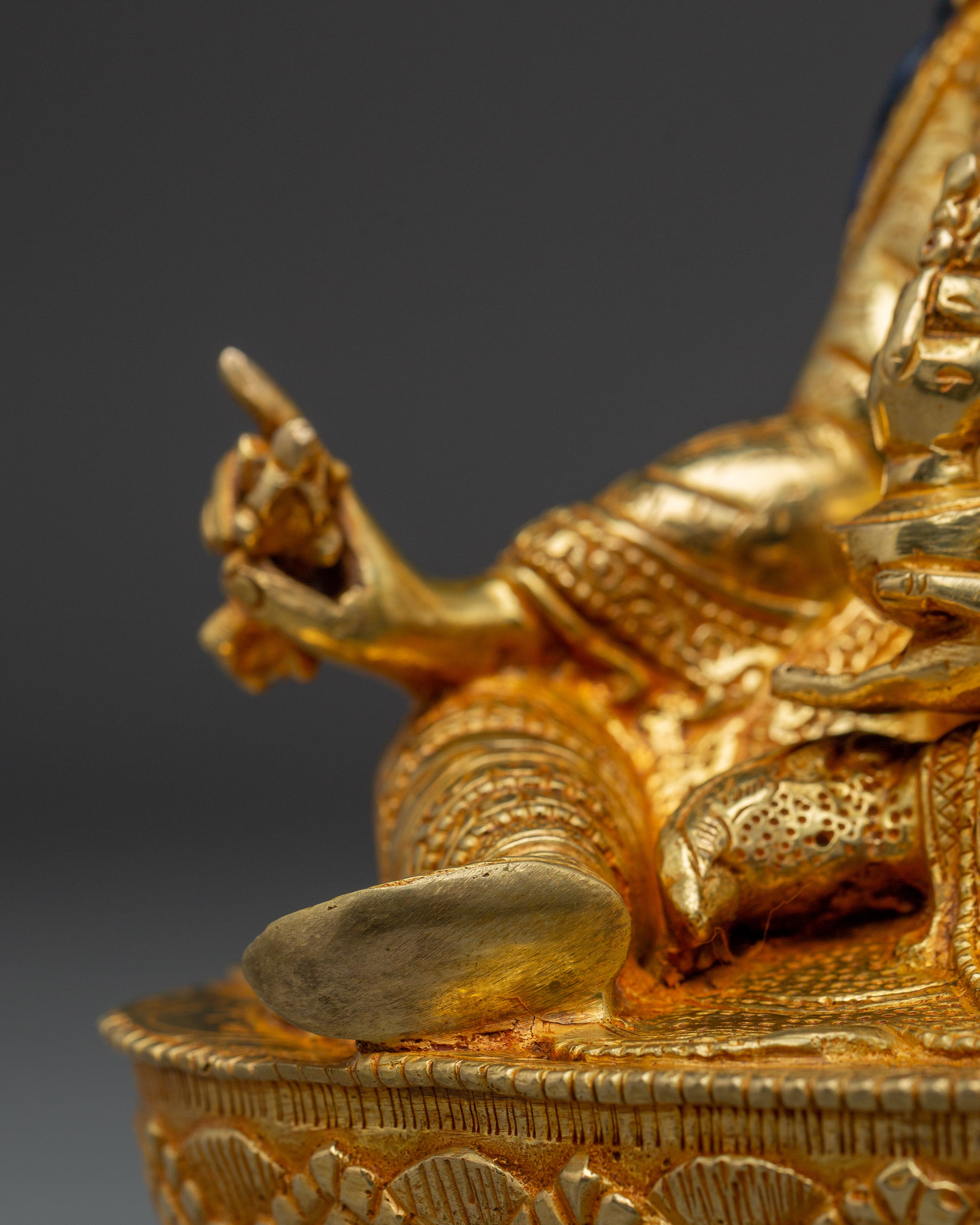 Buddhist Altar Set Amitabha, Chenrezig, and Guru Rinpoche Statues | Spiritual Decor Set