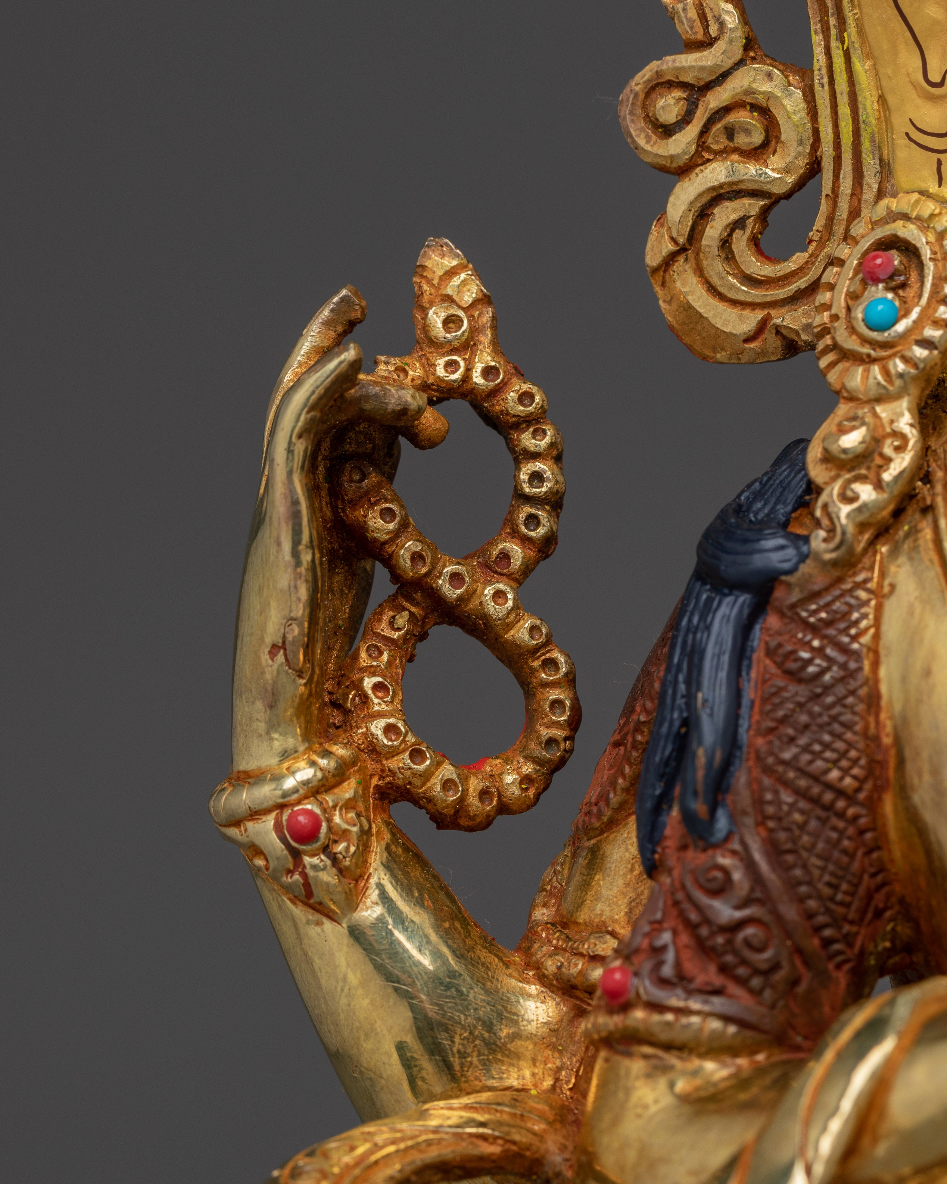 Handmade Avalokiteshvara Copper Artwork | Chenrezig Deity for Meditation