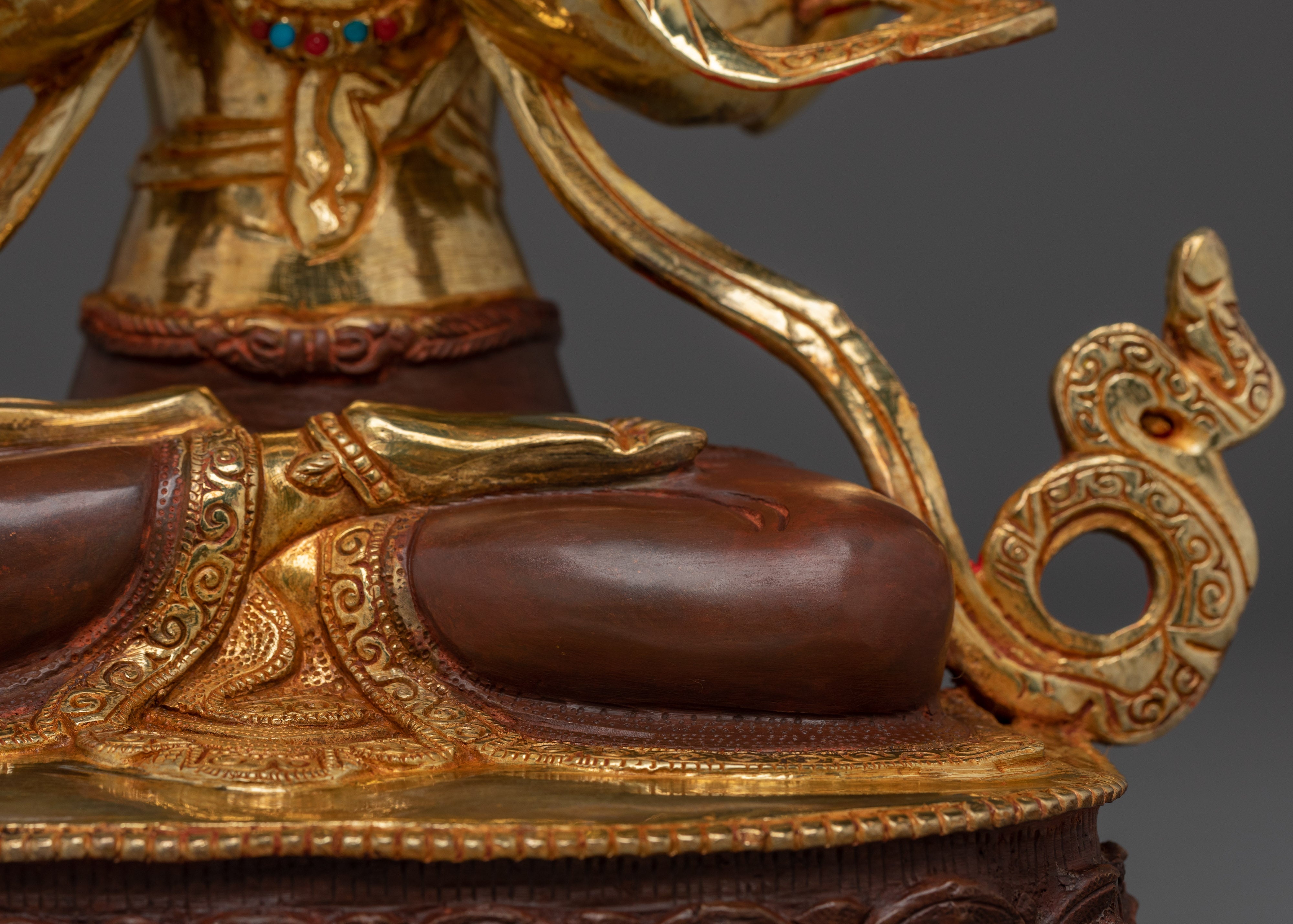 Handmade Avalokiteshvara Copper Artwork | Chenrezig Deity for Meditation