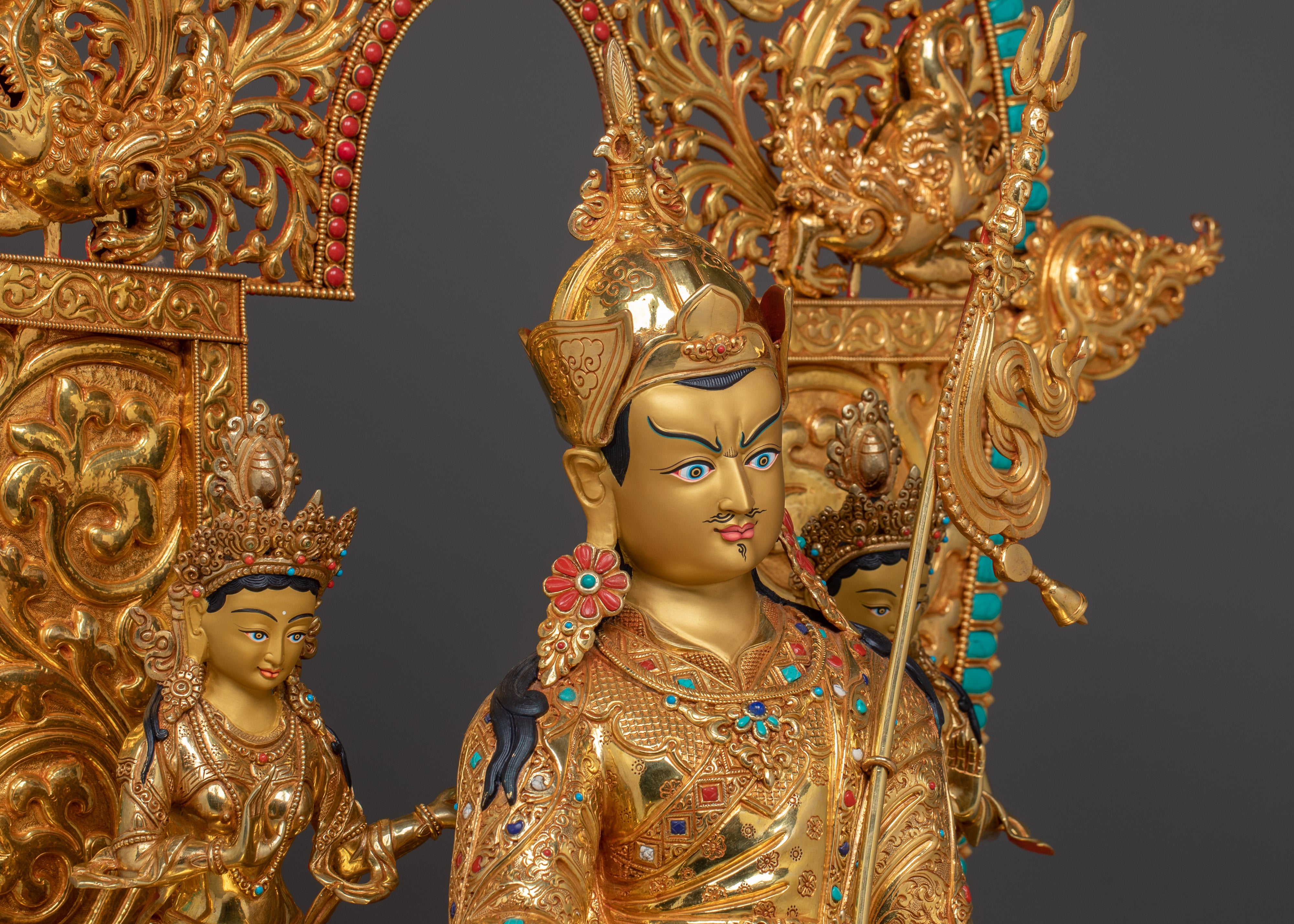 Guru Rinpoche on Throne | Spiritual Altar Decor